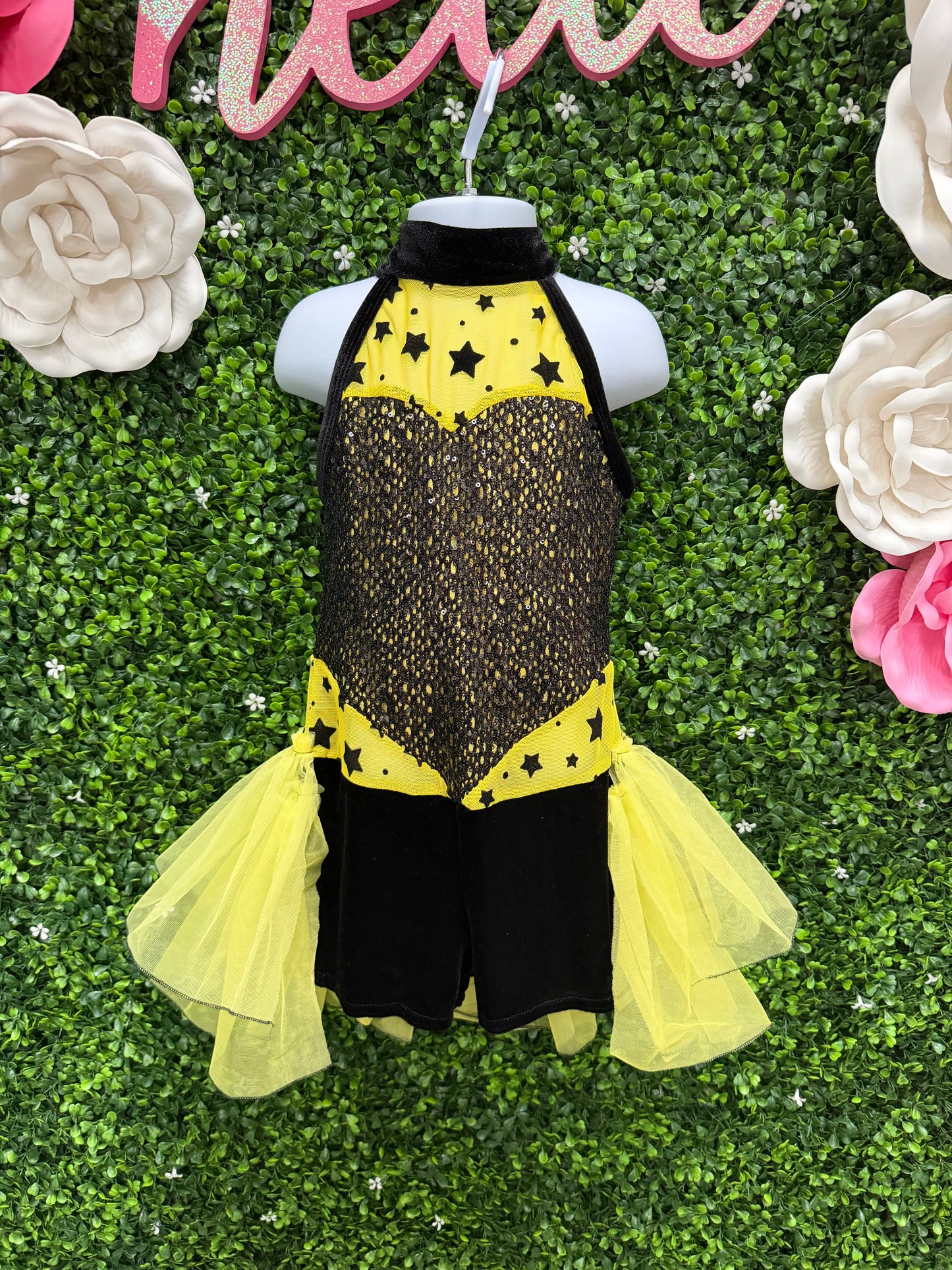 Child Small Yellow and Black Star Costume
