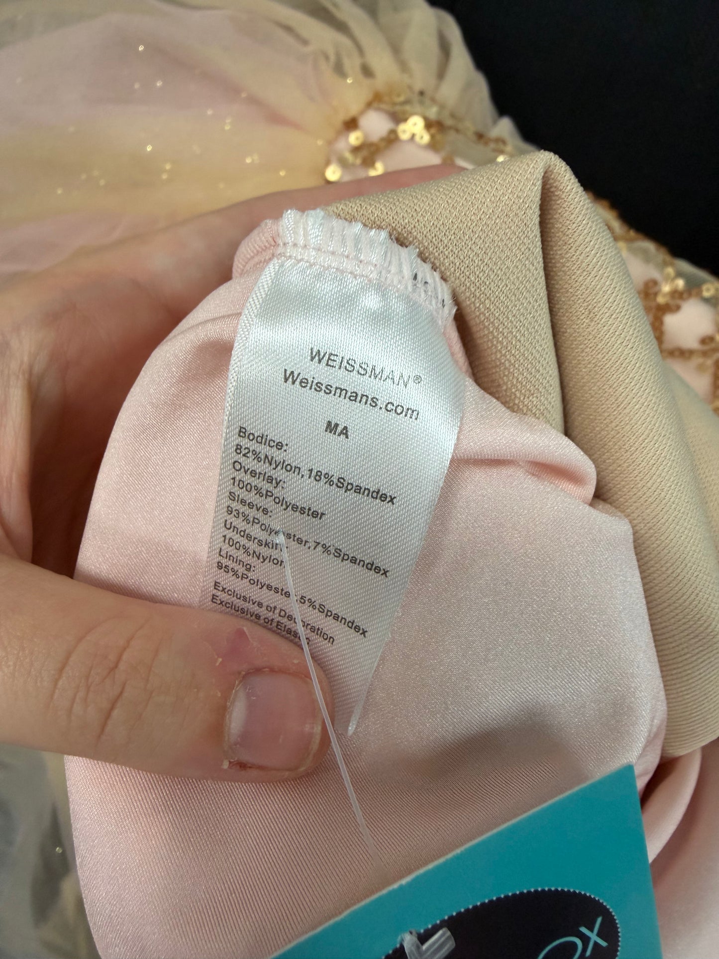 Adult Medium Pink Gold Ballet Costume