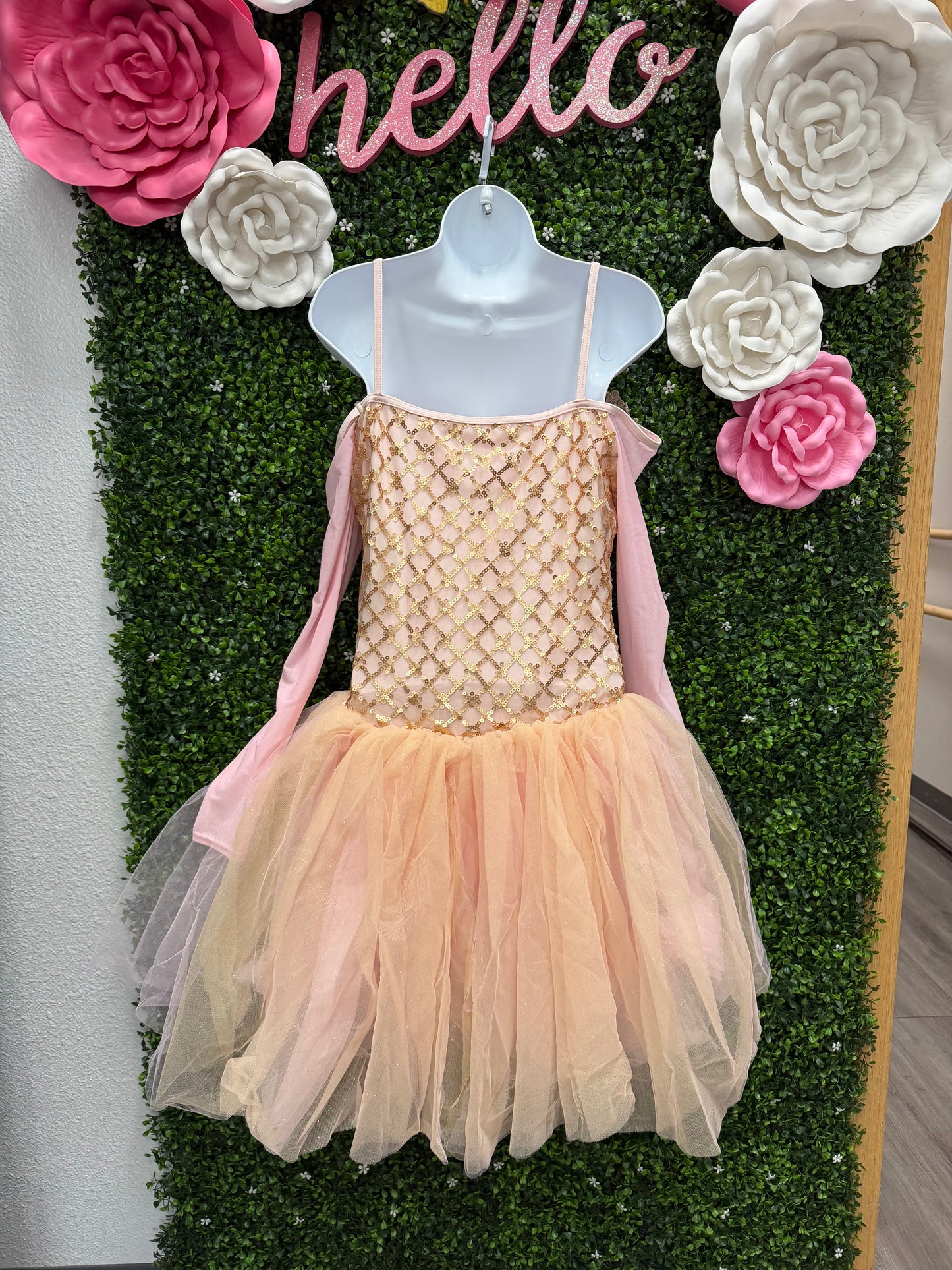 Adult Medium Pink Gold Ballet Costume