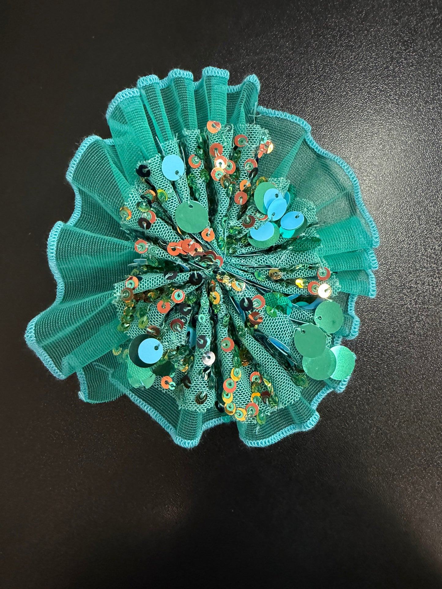 Child Large Teal Sequin Costume with Skirt