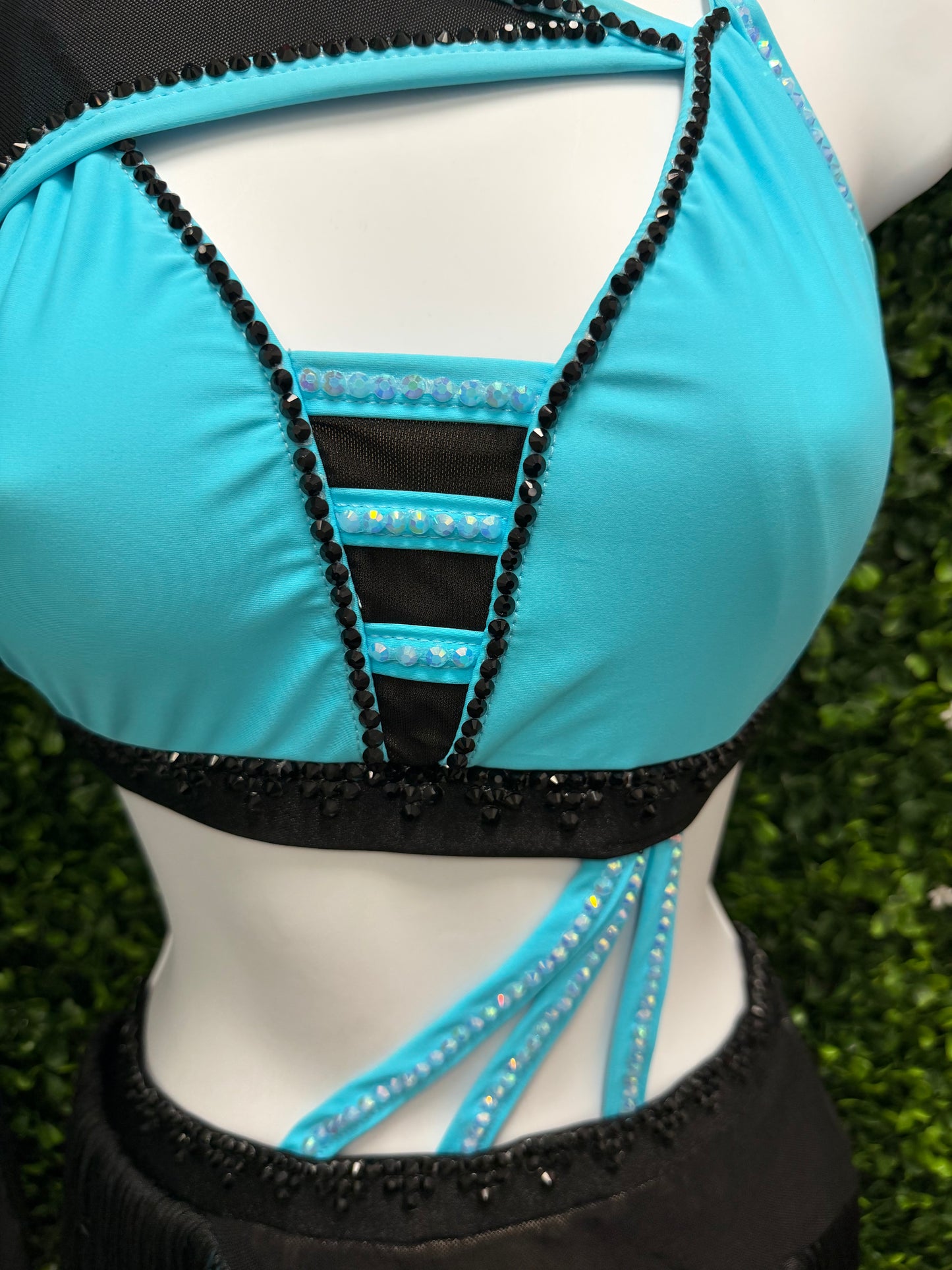 Adult Small Blue and Black Fringe Costume