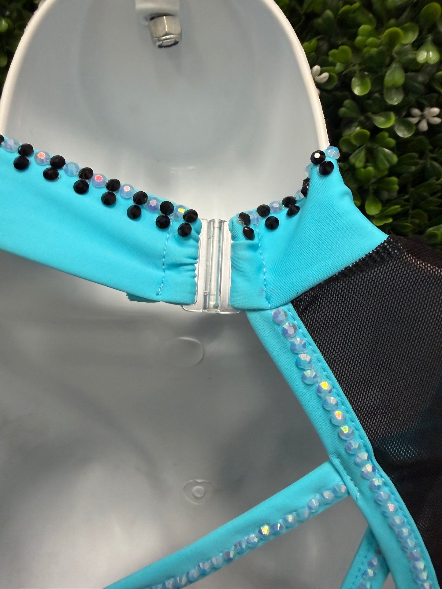 Adult Small Blue and Black Fringe Costume
