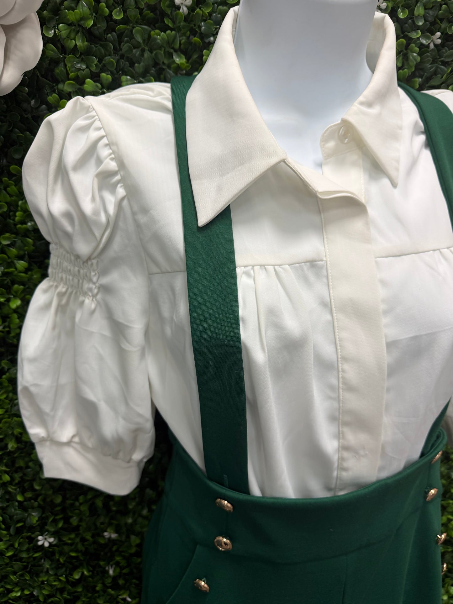 Adult X-Small Green Overalls and White Shirt Costume