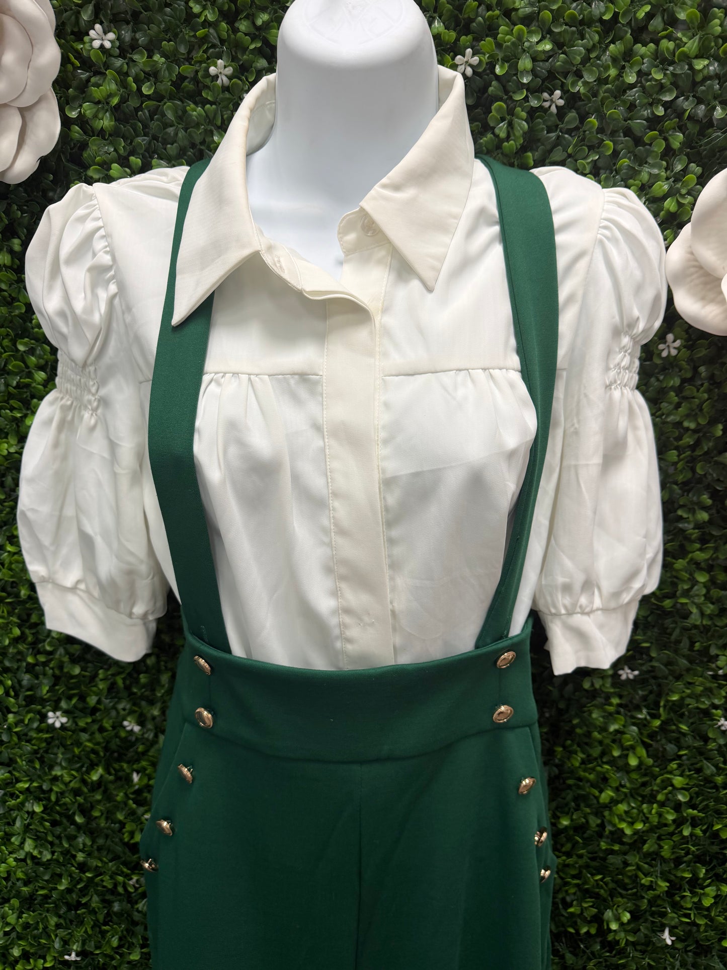 Adult X-Small Green Overalls and White Shirt Costume