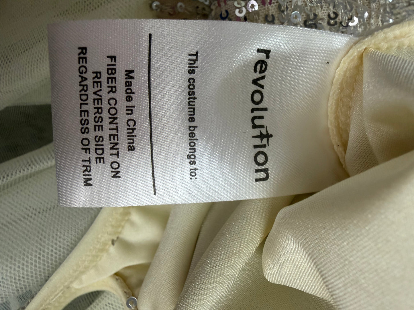 Child Medium Cream and Gold Ballet Dress