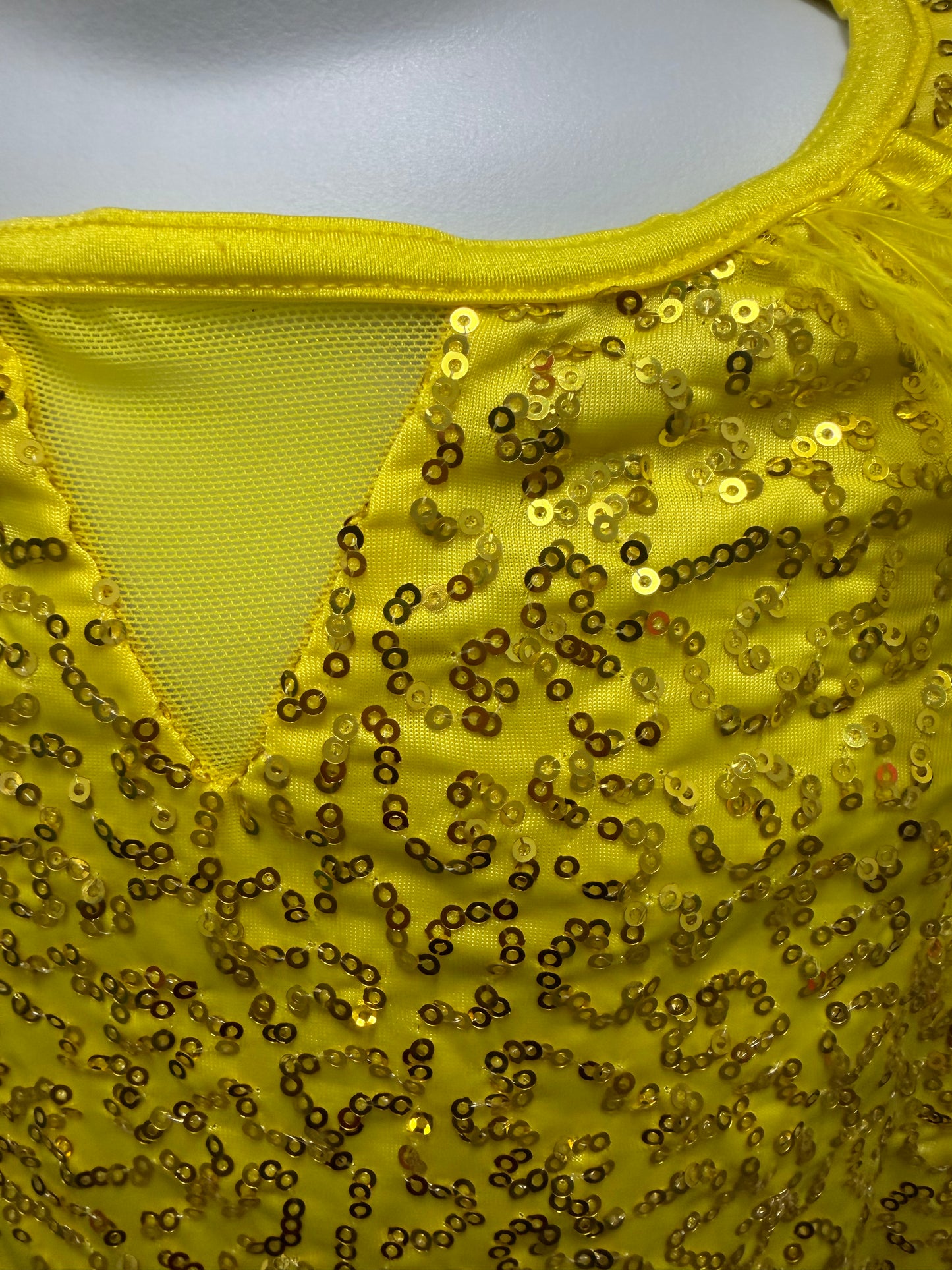 Child Medium Yellow Sequin Fringe Costume
