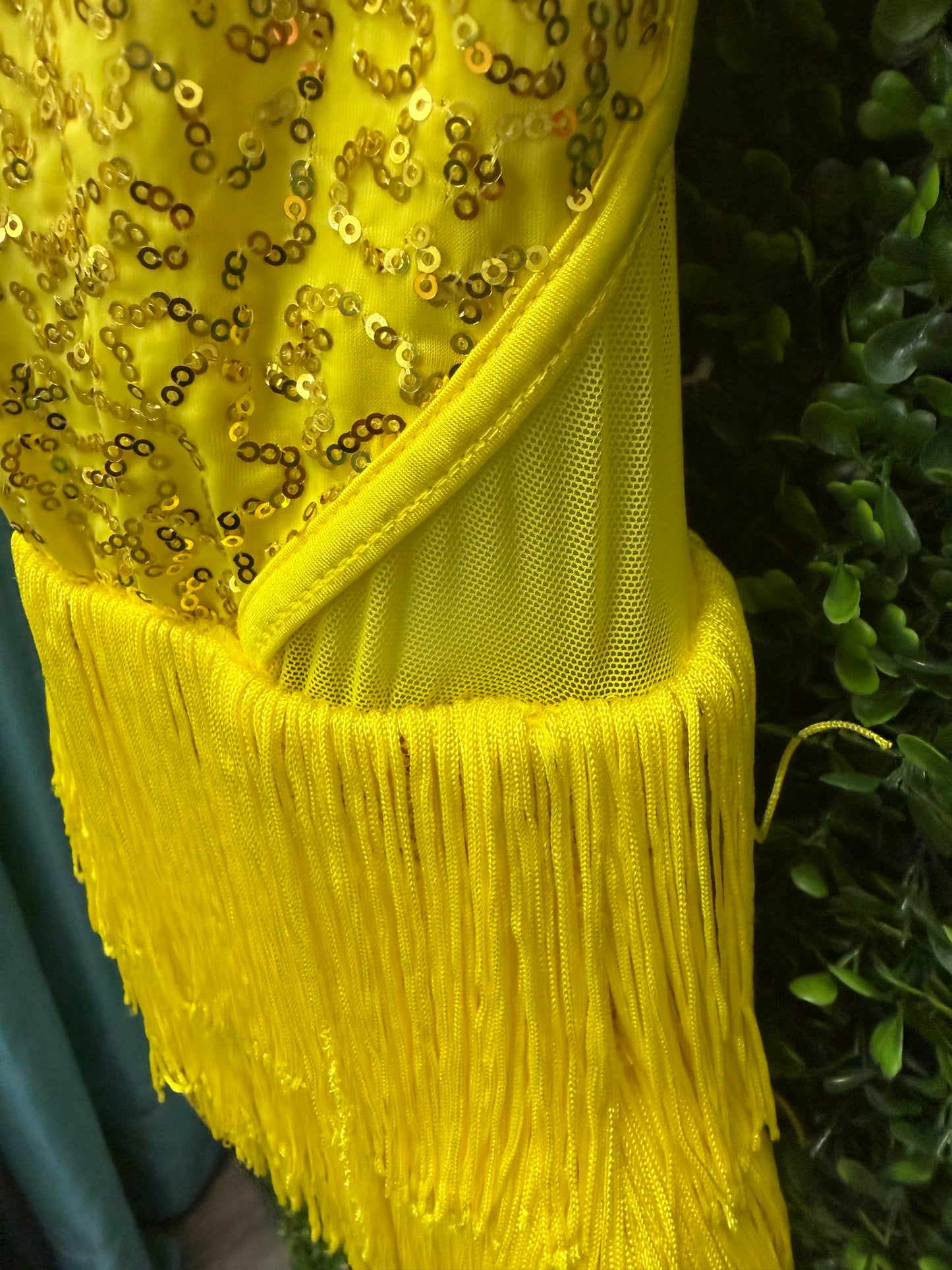 Child Medium Yellow Sequin Fringe Costume