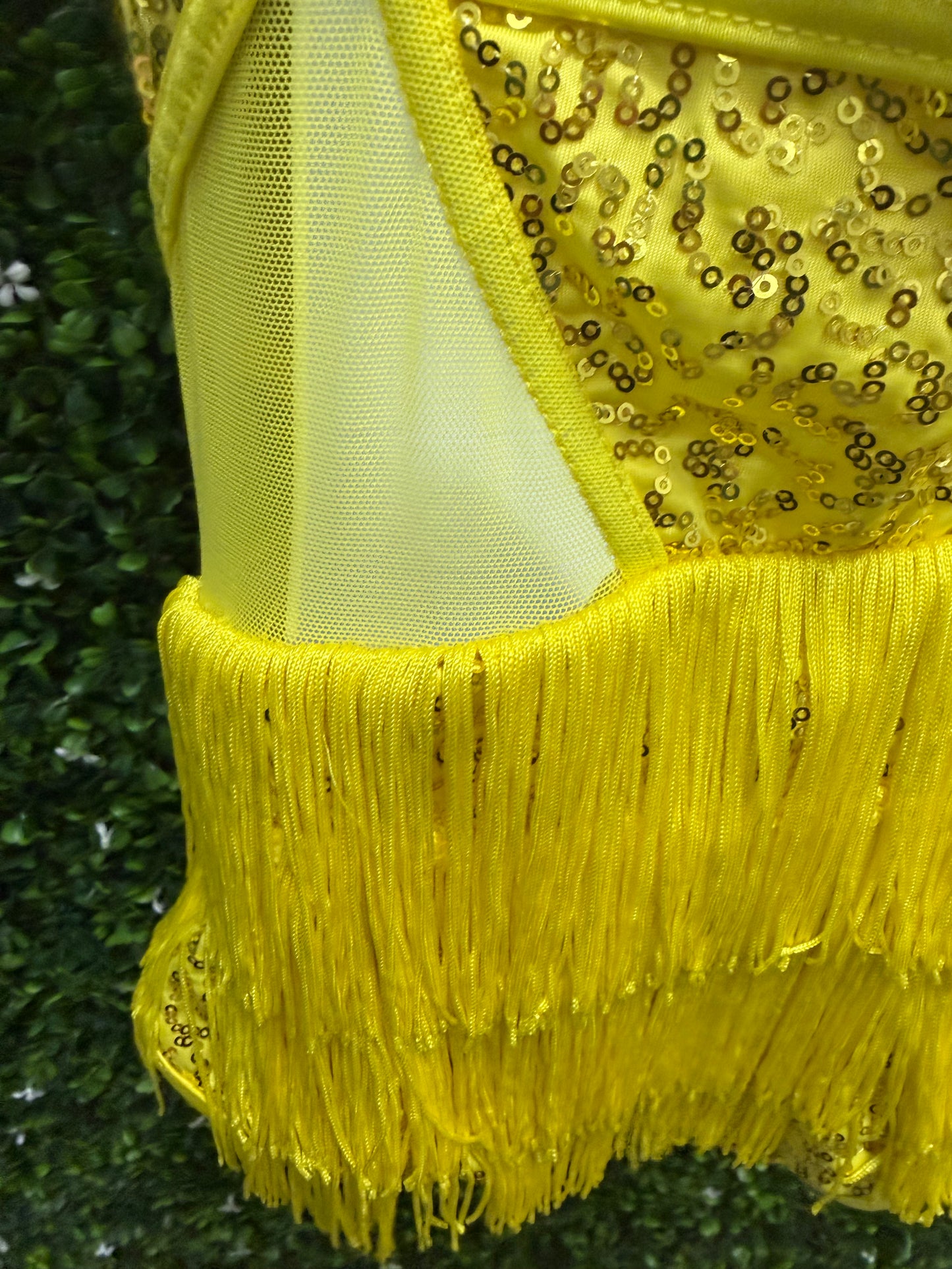 Child Medium Yellow Sequin Fringe Costume