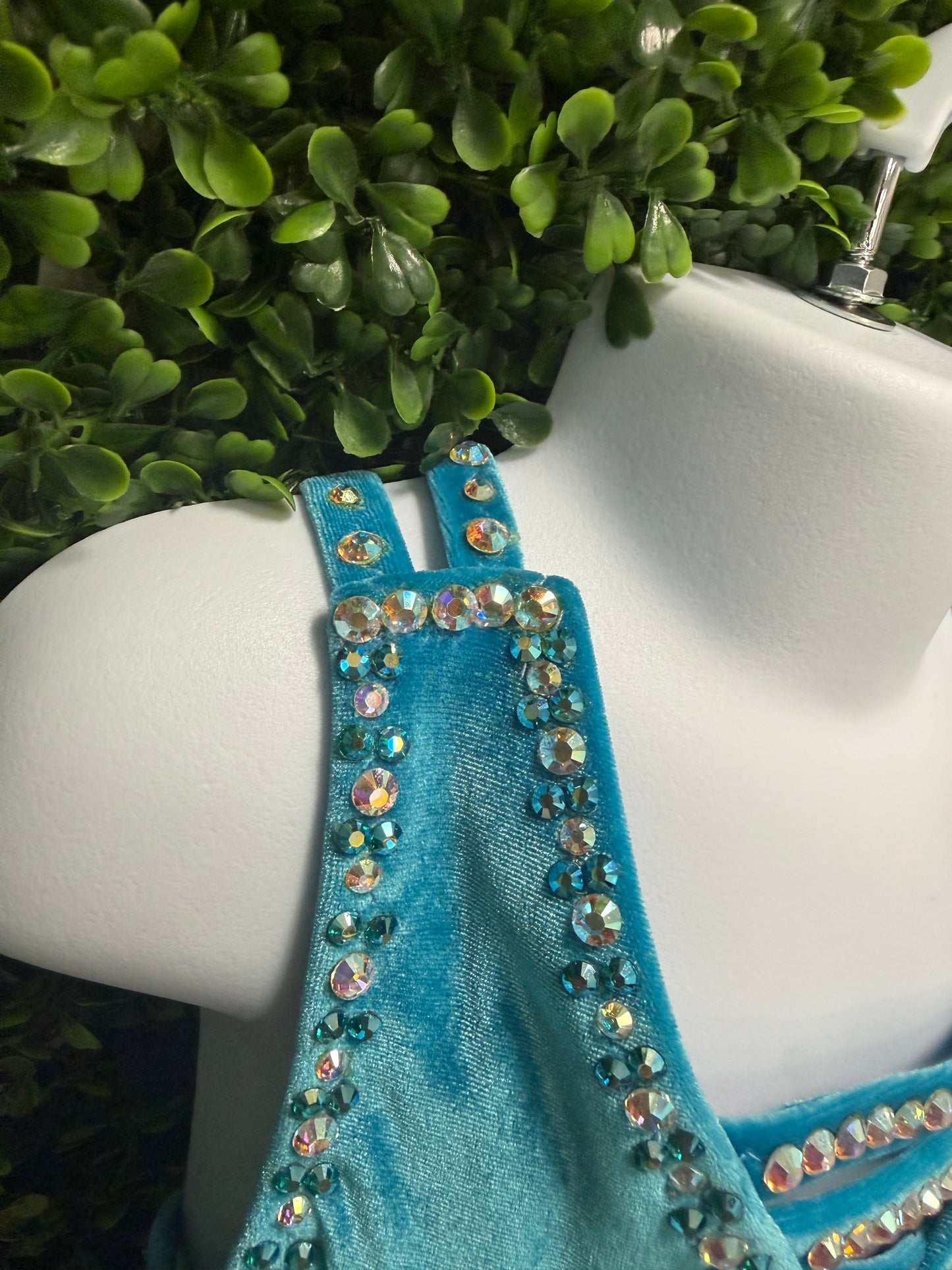 Child Small Blue Velvet Dress