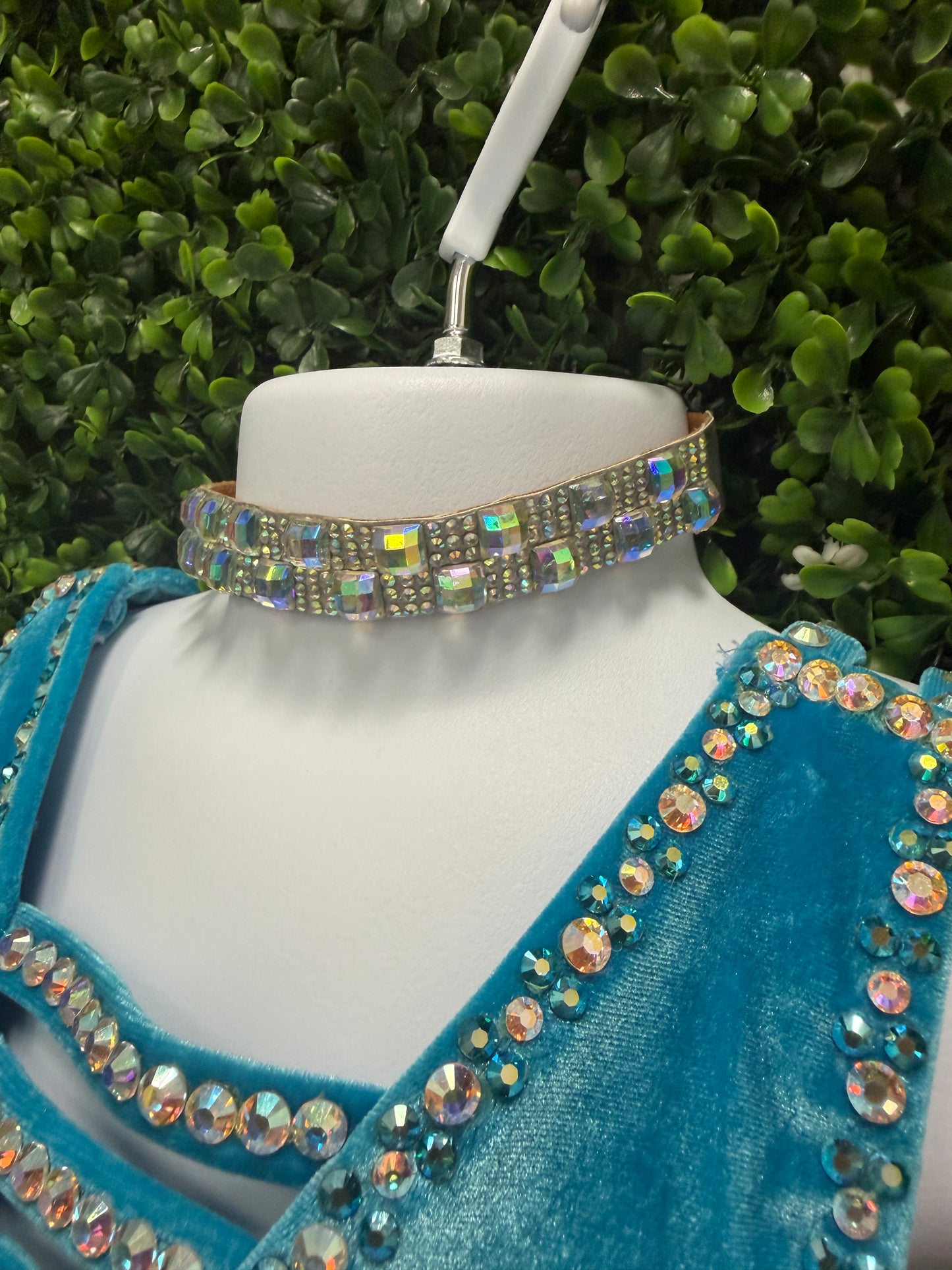 Child Small Blue Velvet Dress