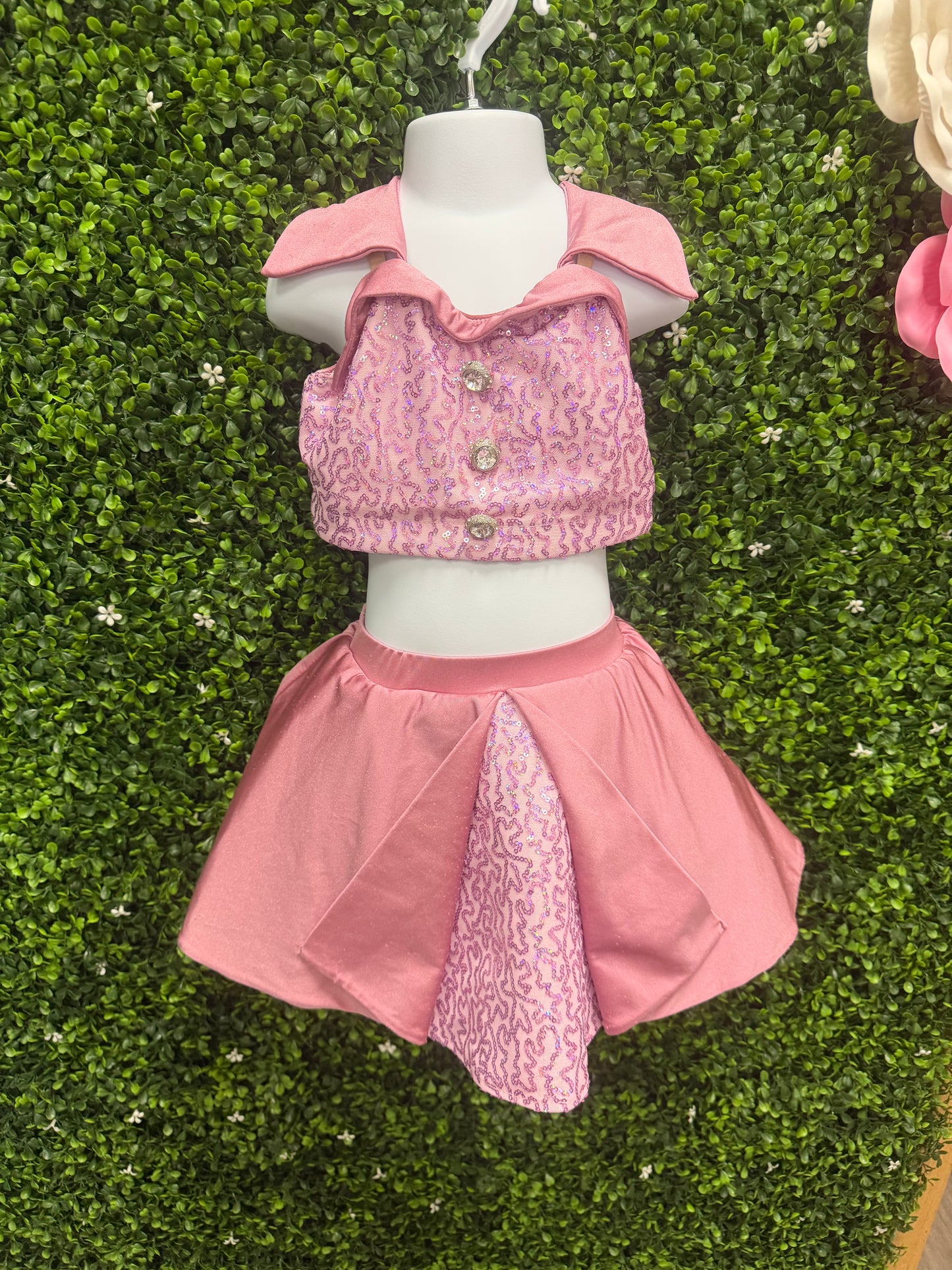 Child Medium 2 Piece Pink Costume