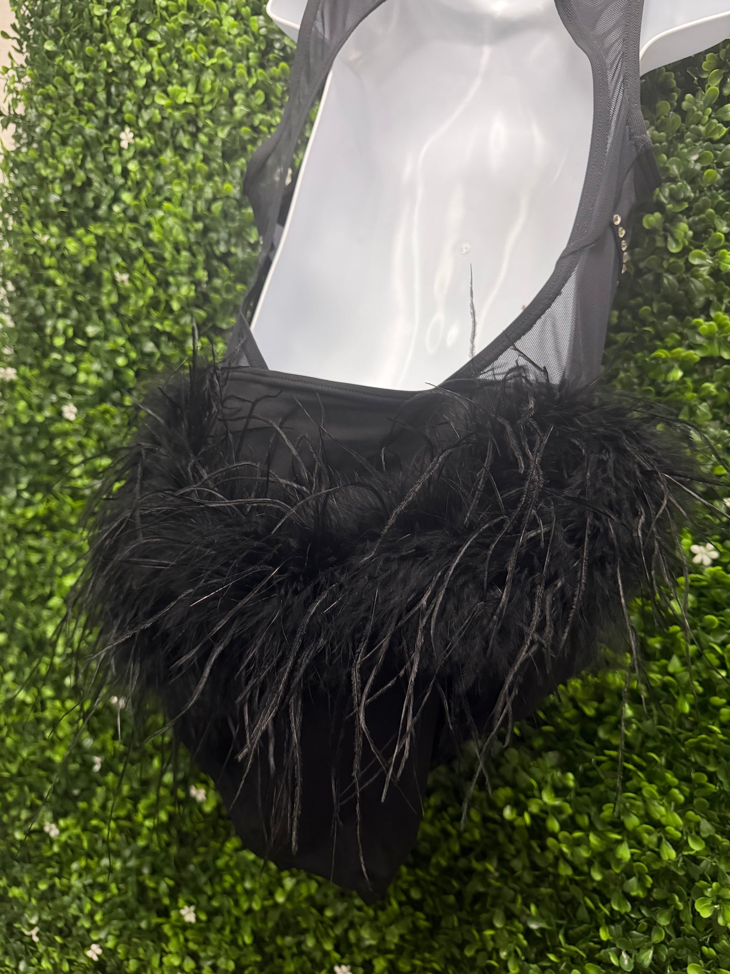Child Medium Black and Silver Fringe Costume