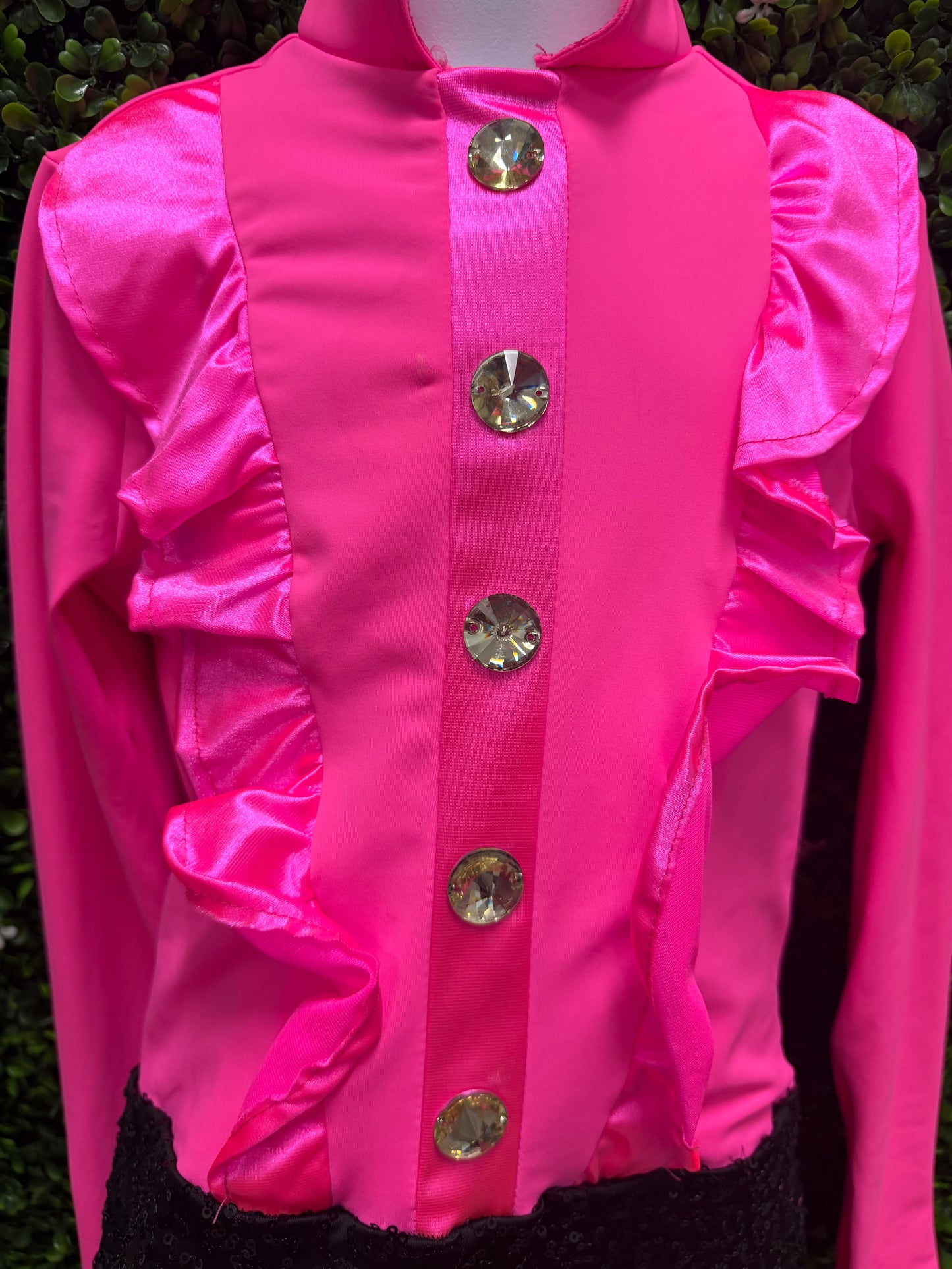 Child Medium Pink and Black Sequin Costume