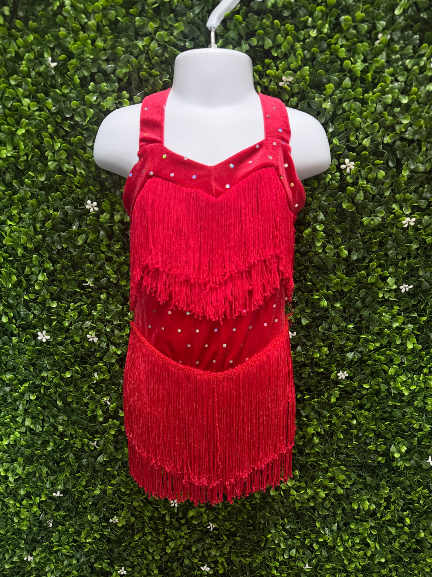 Child Small Red Fringe Dress