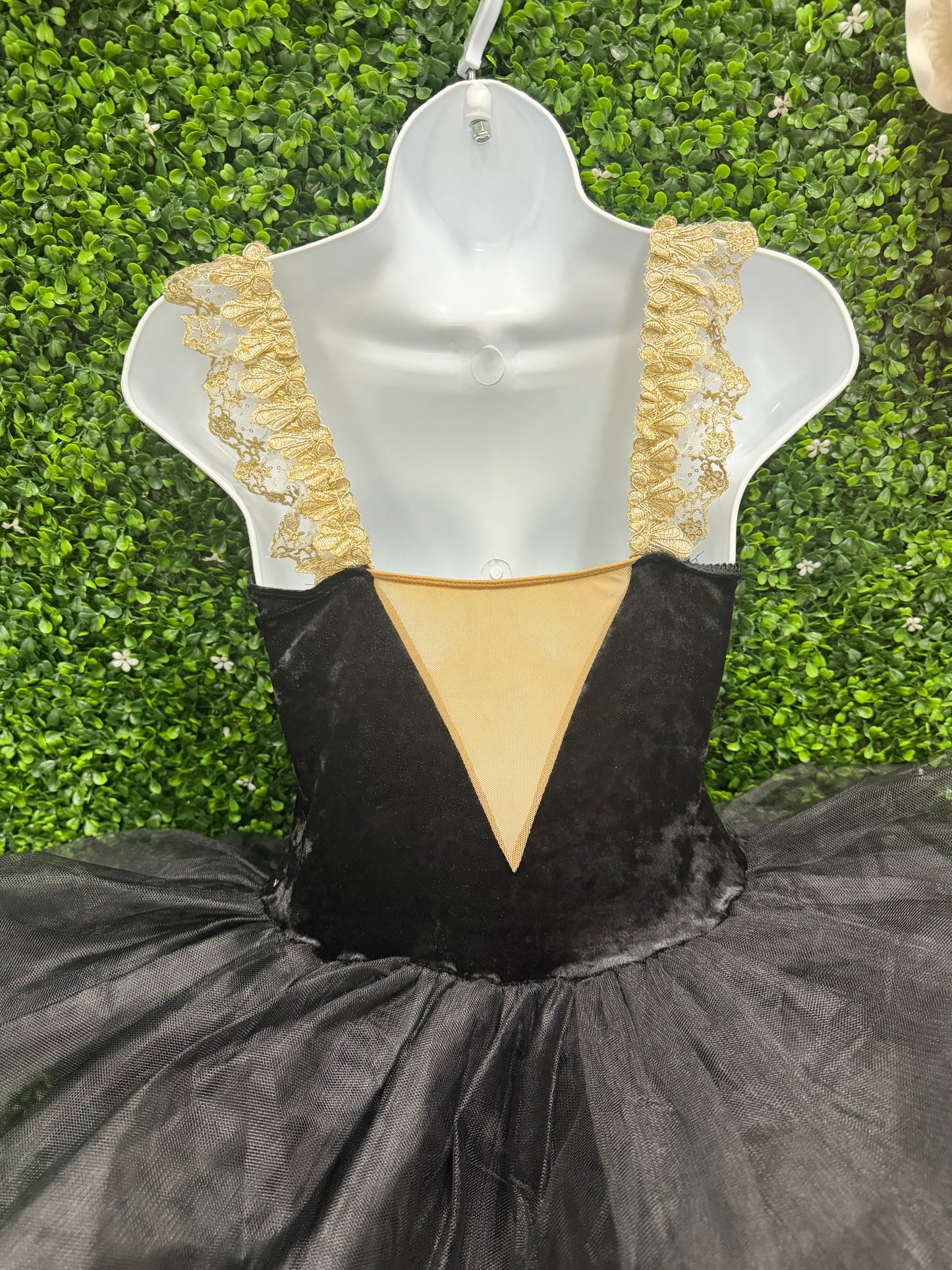 Child X-Large Black and Gold Ballet Tutu Costume