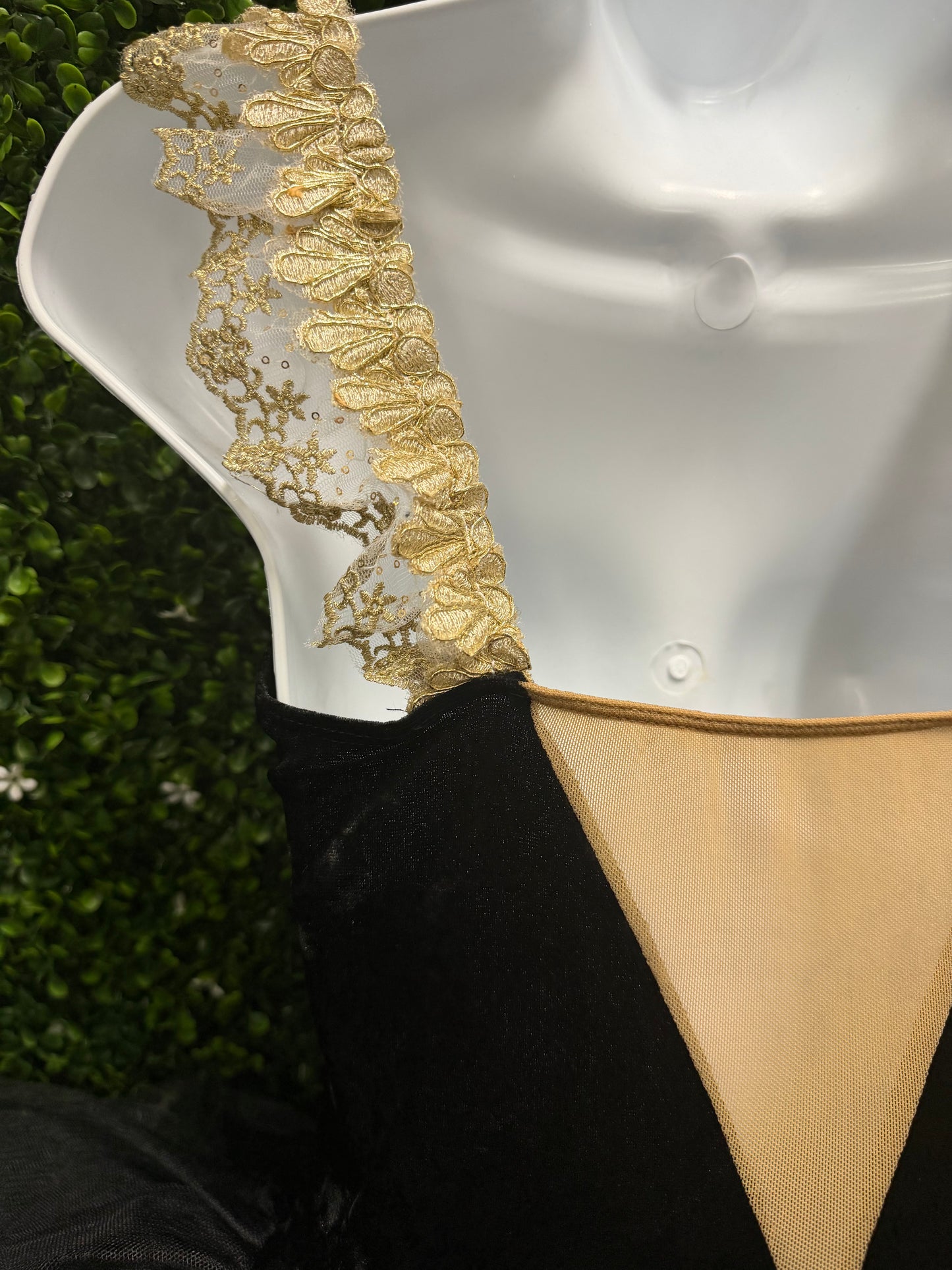 Child X-Large Black and Gold Ballet Tutu Costume