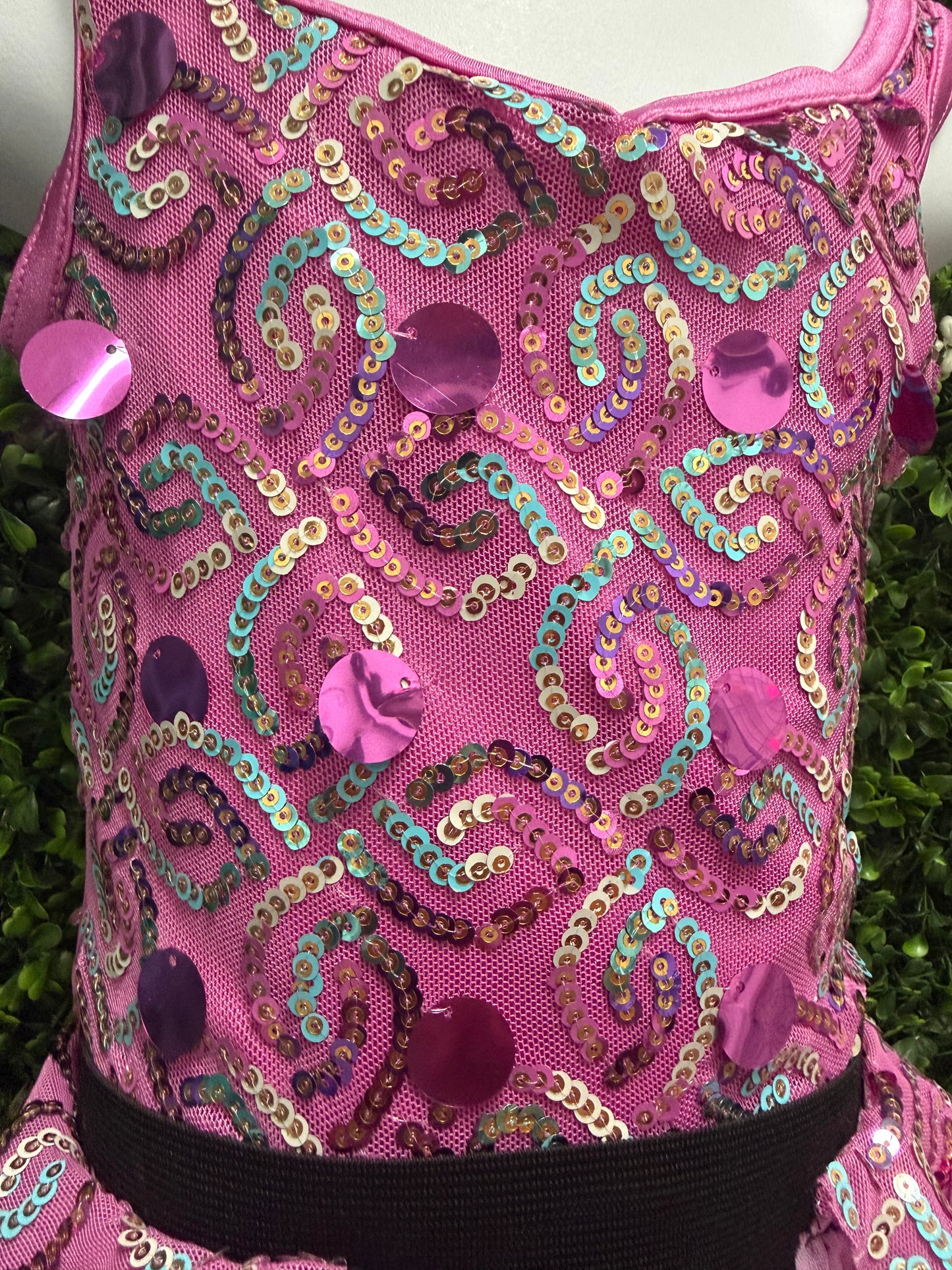Child X-Small Hot Pink Sequin Tutu Dance Costume
