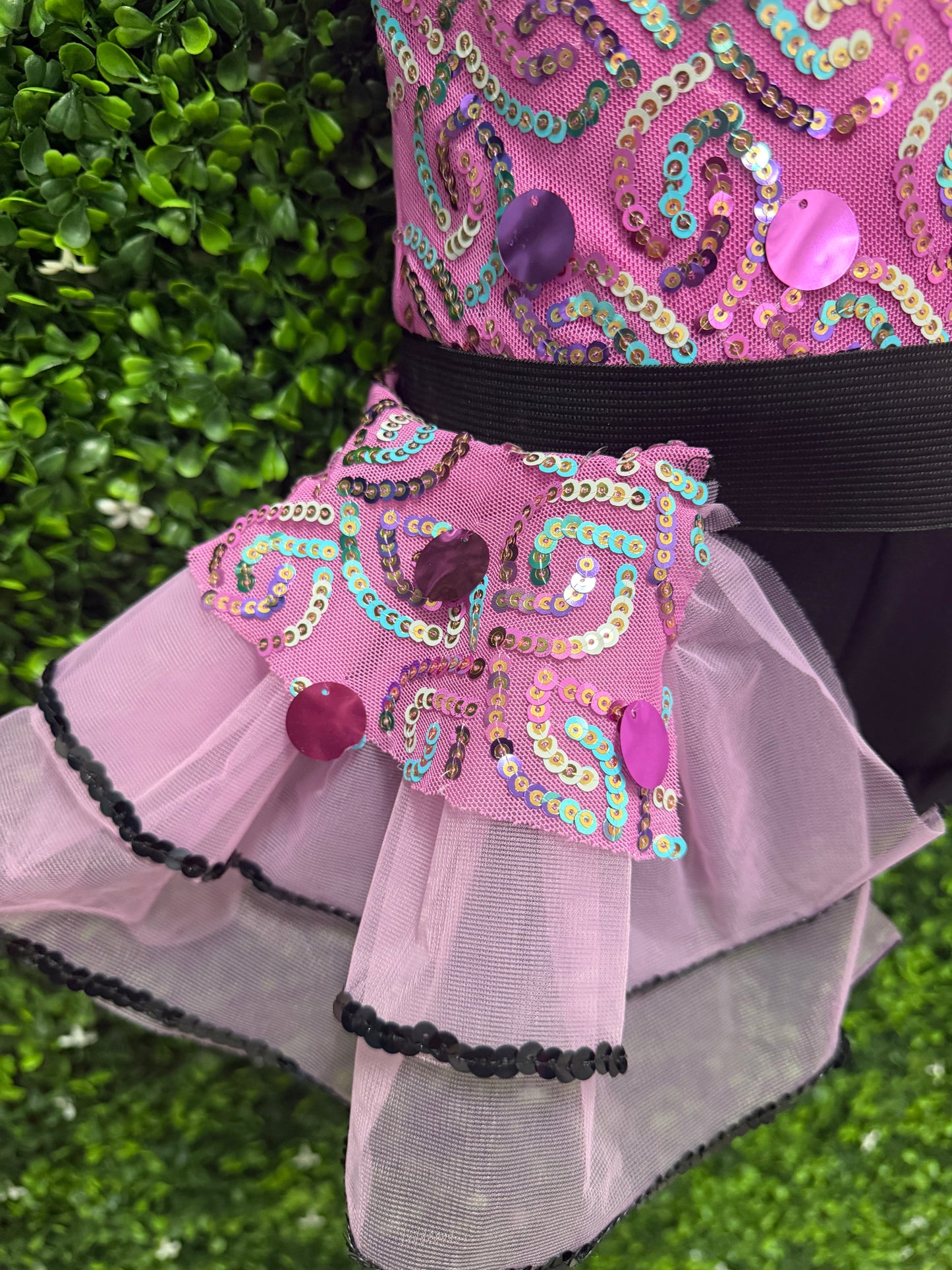 Child X-Small Hot Pink Sequin Tutu Dance Costume