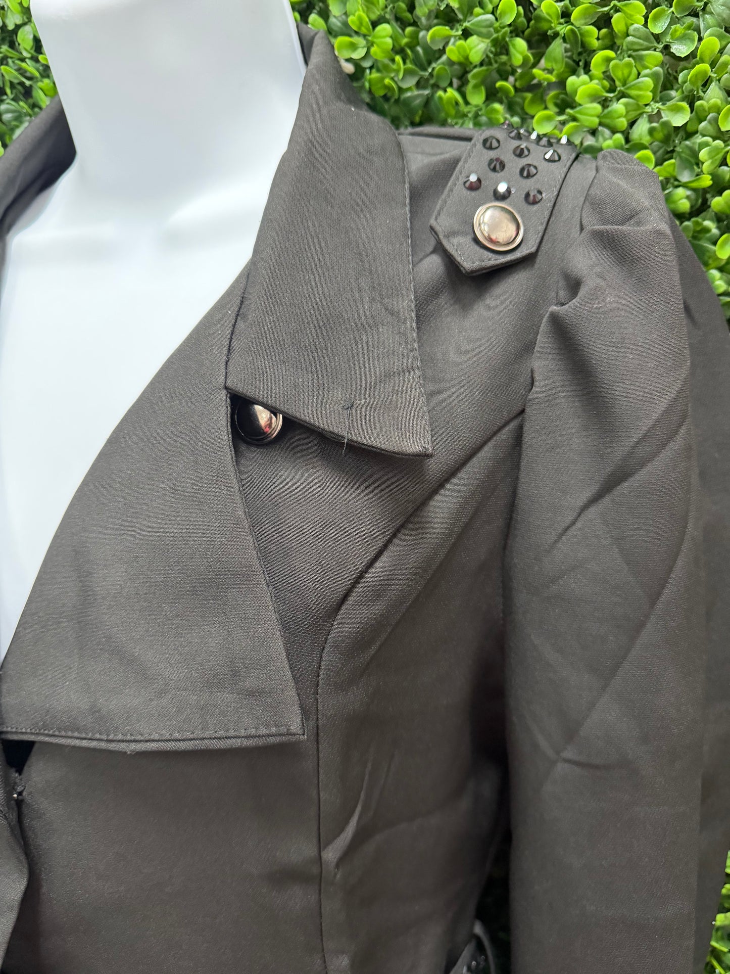 Adult Small Black Dance Costume Trench Coat