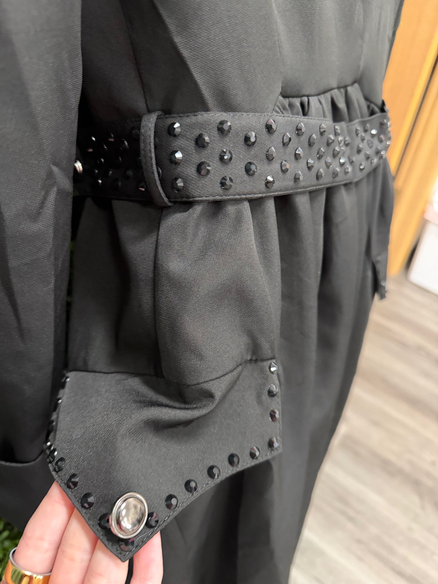 Adult Small Black Dance Costume Trench Coat