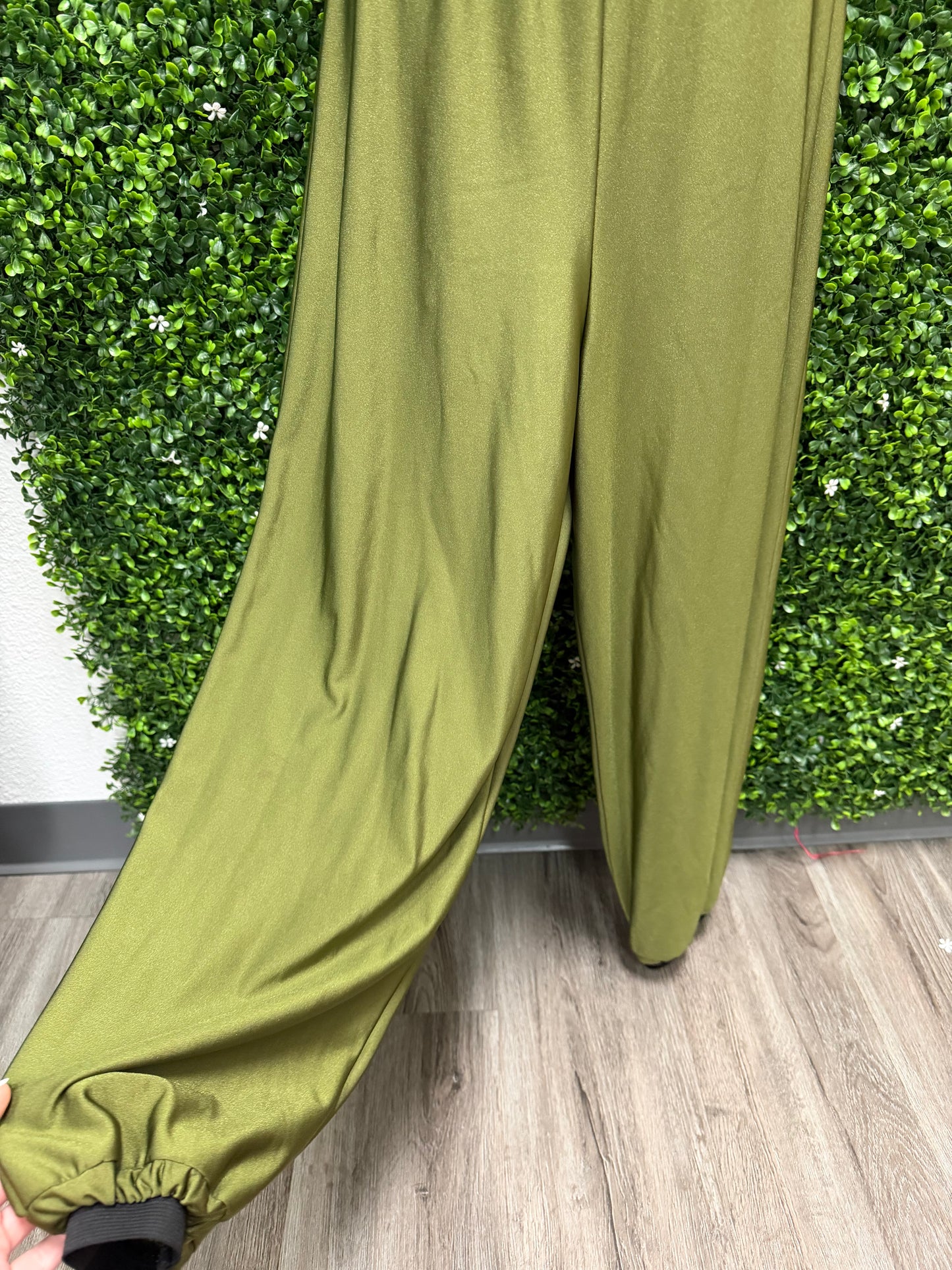 Adult Small Olive Green Pants with Metallic Bronze Crop Top