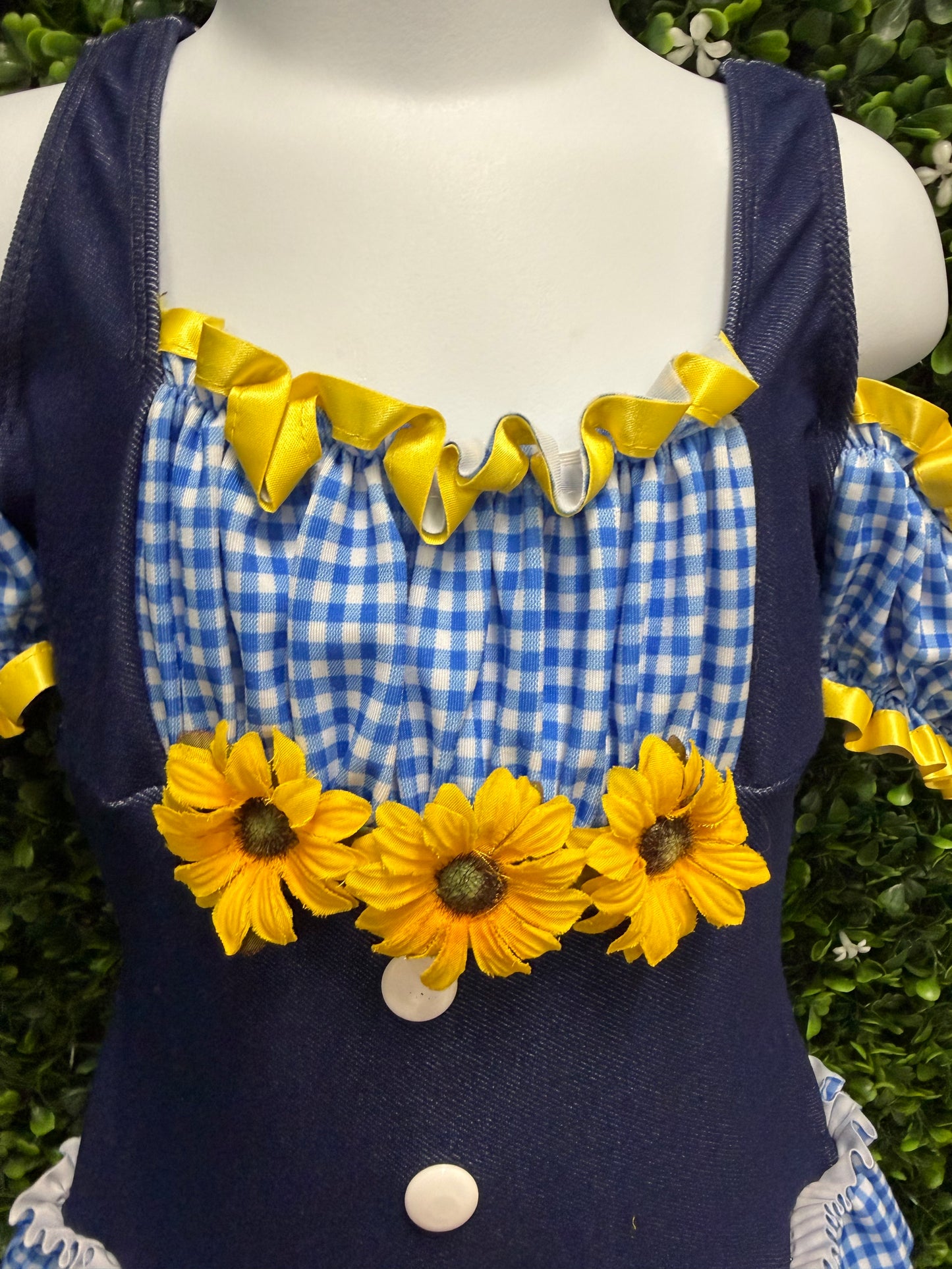 Child Small Blue Yellow Plaid Costume