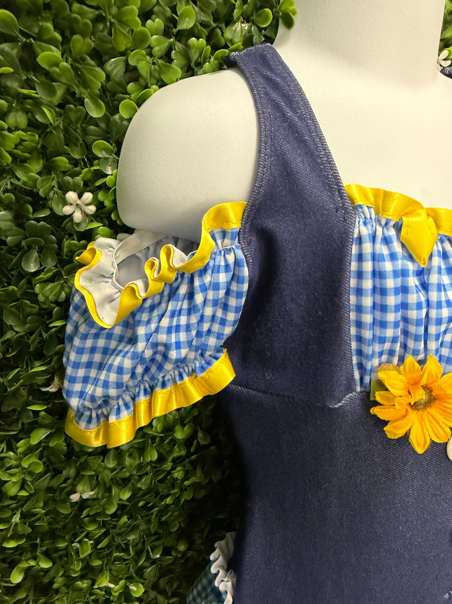 Child Small Blue Yellow Plaid Costume