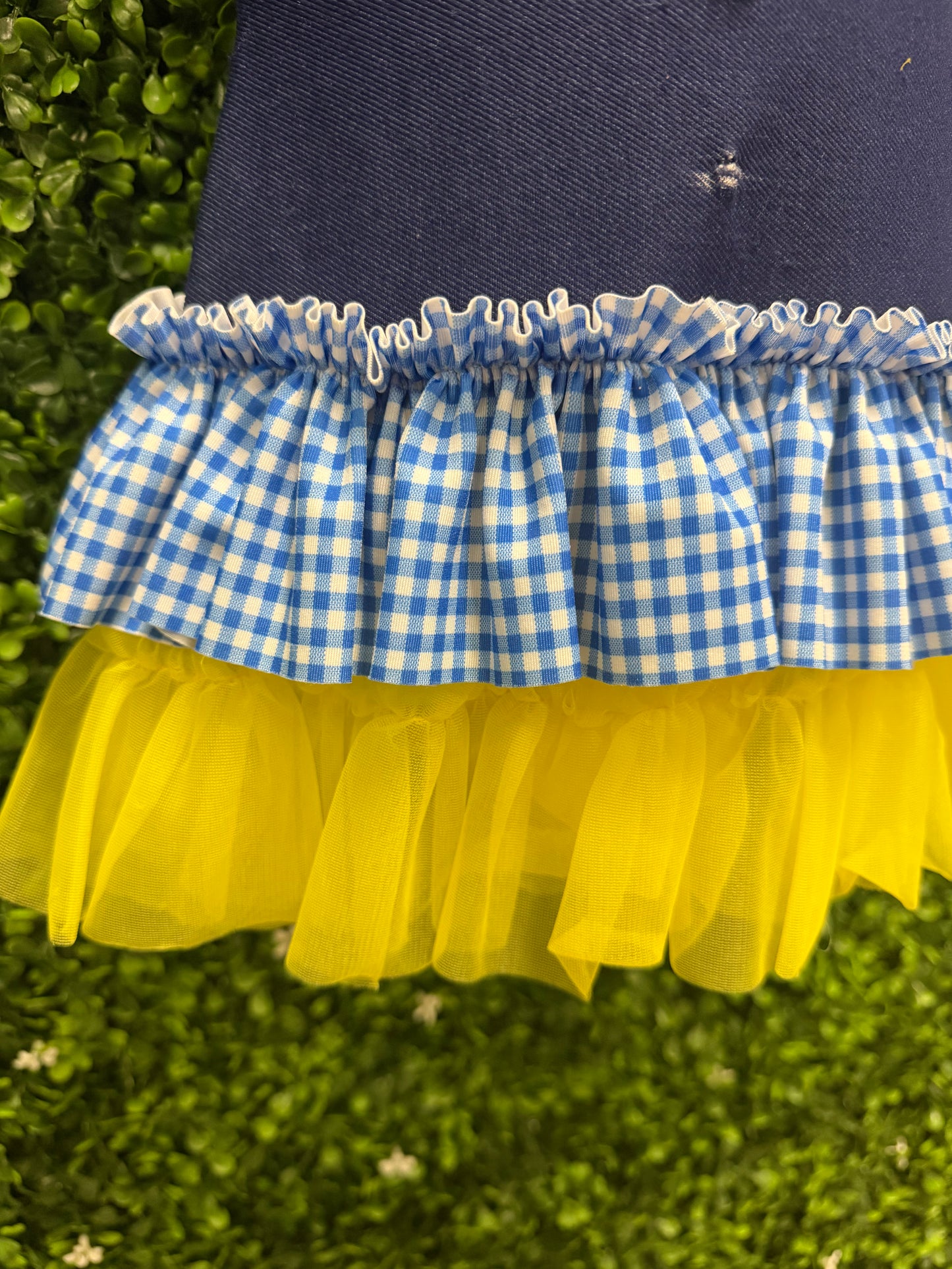 Child Small Blue Yellow Plaid Costume