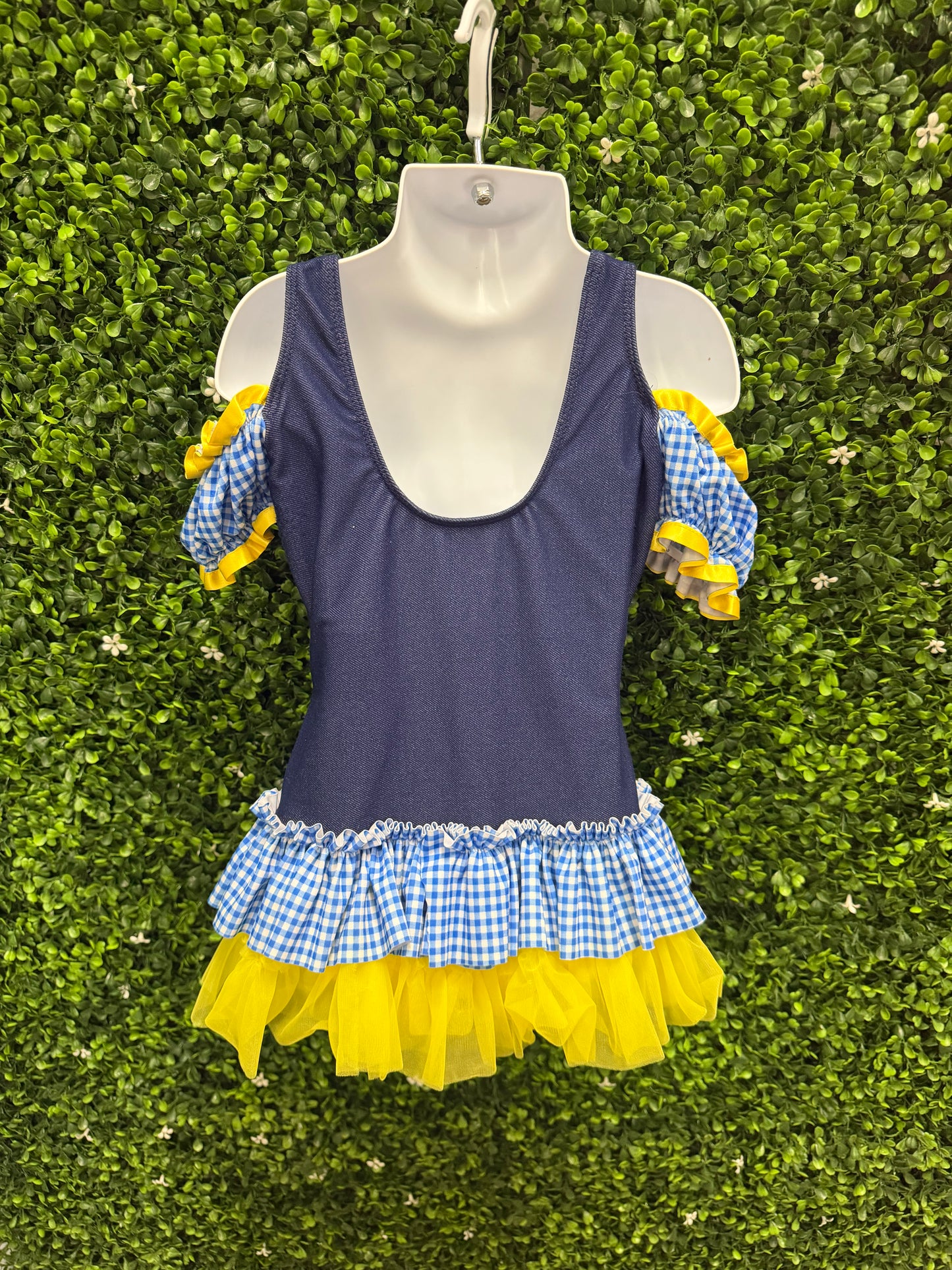 Child Small Blue Yellow Plaid Costume
