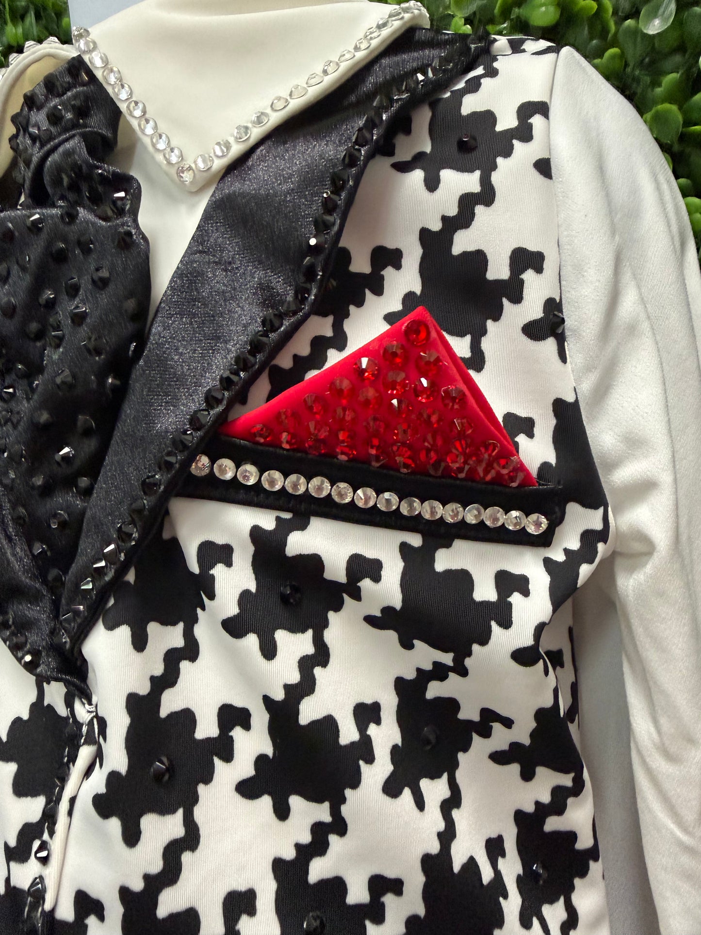 Child Small Black White Top Black Pants Costume