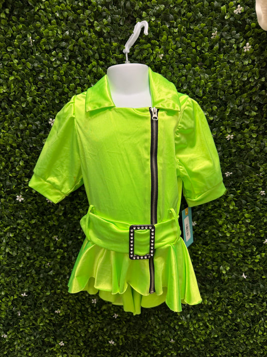 Child Intermediate Lime Green Zip Jacket Costume