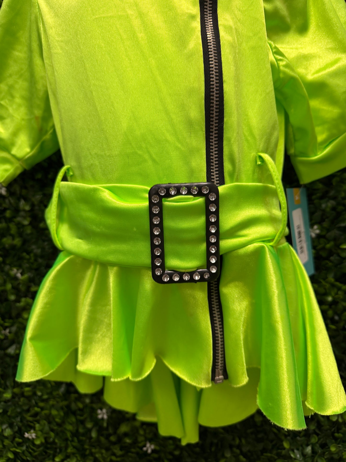 Child Intermediate Lime Green Zip Jacket Costume