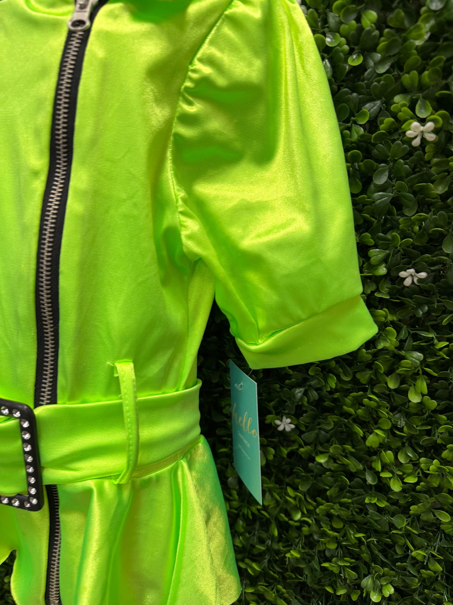 Child Intermediate Lime Green Zip Jacket Costume