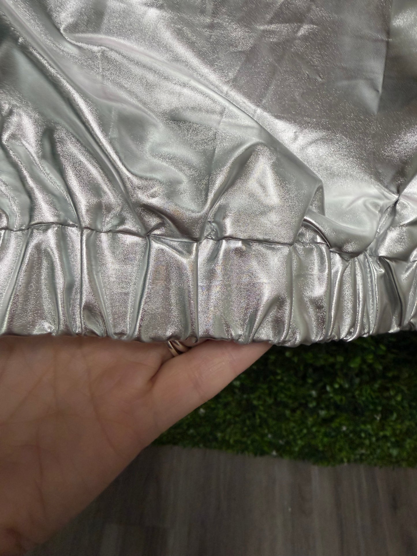 Child Intermediate Silver Crop Jacket