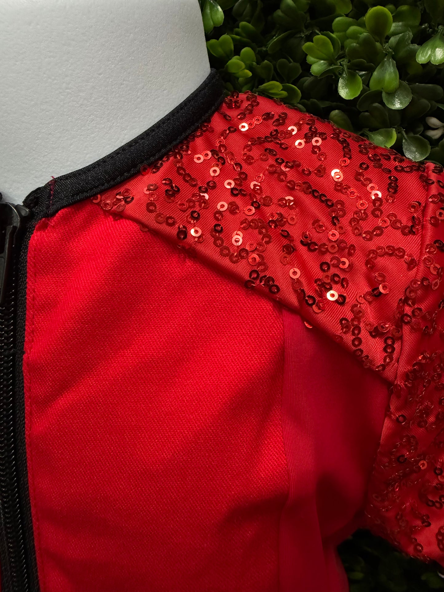 Child Intermediate Red Black Sequin Costume