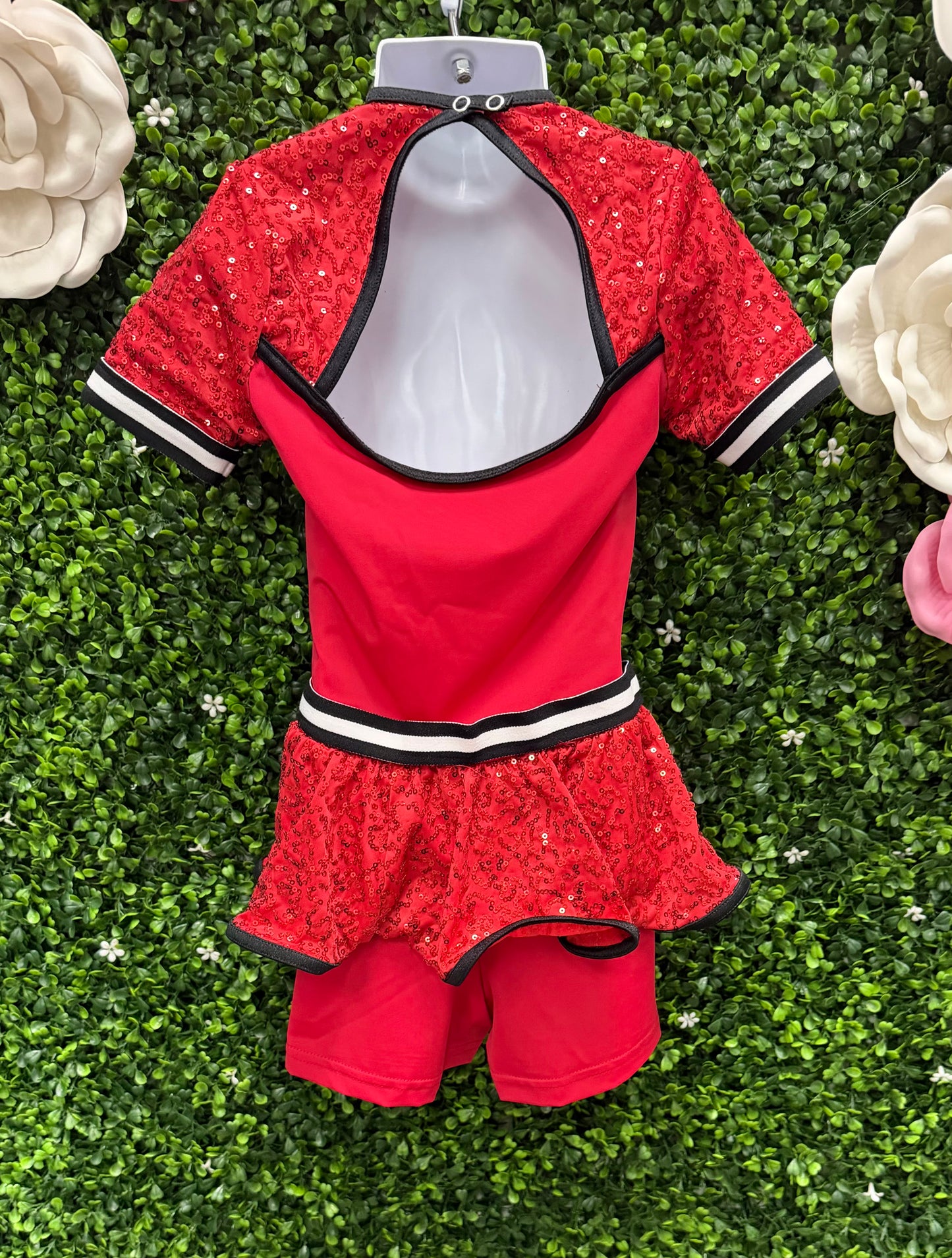 Child Intermediate Red Black Sequin Costume