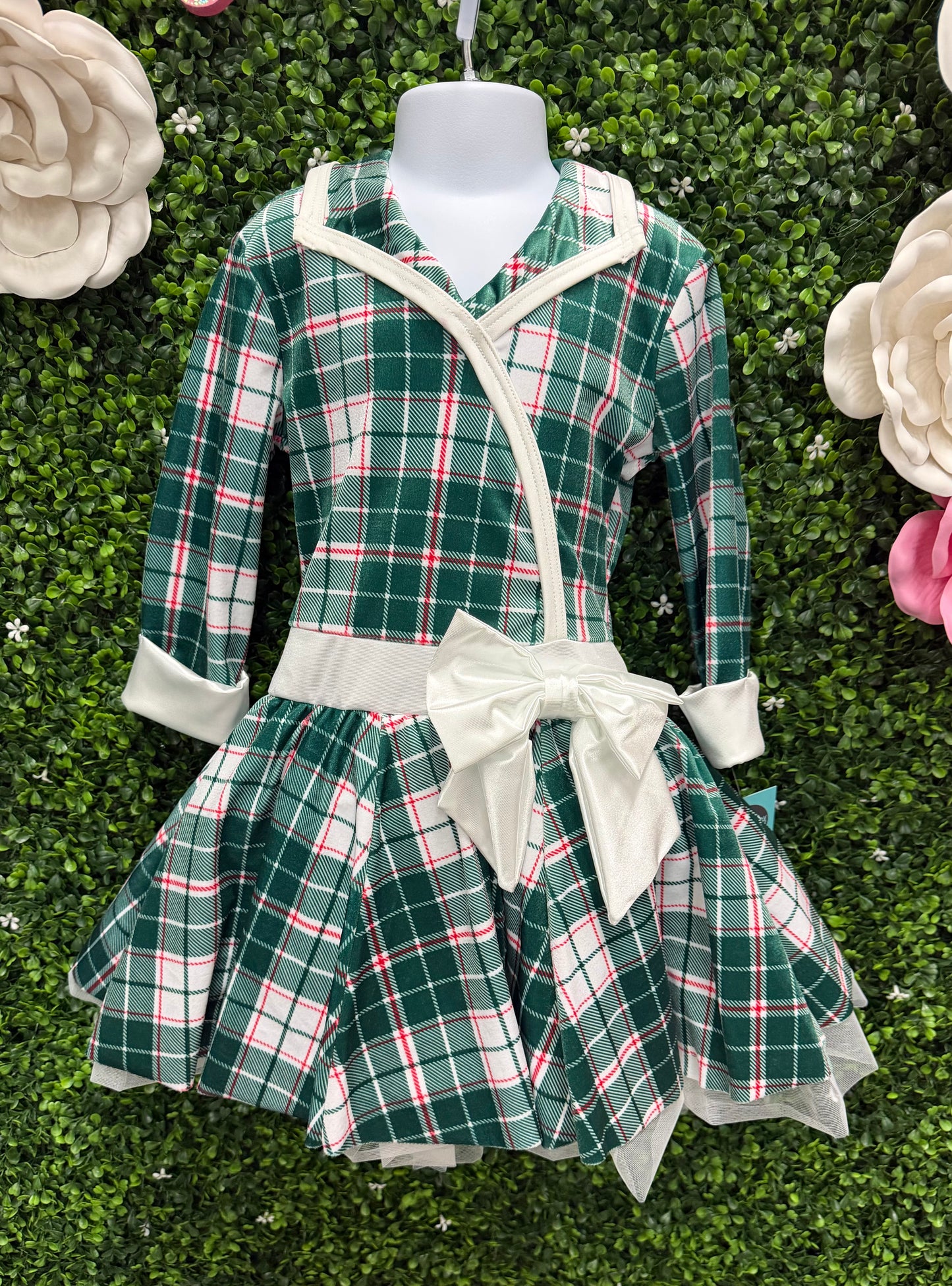 Child Intermediate Green Red Plaid Costume
