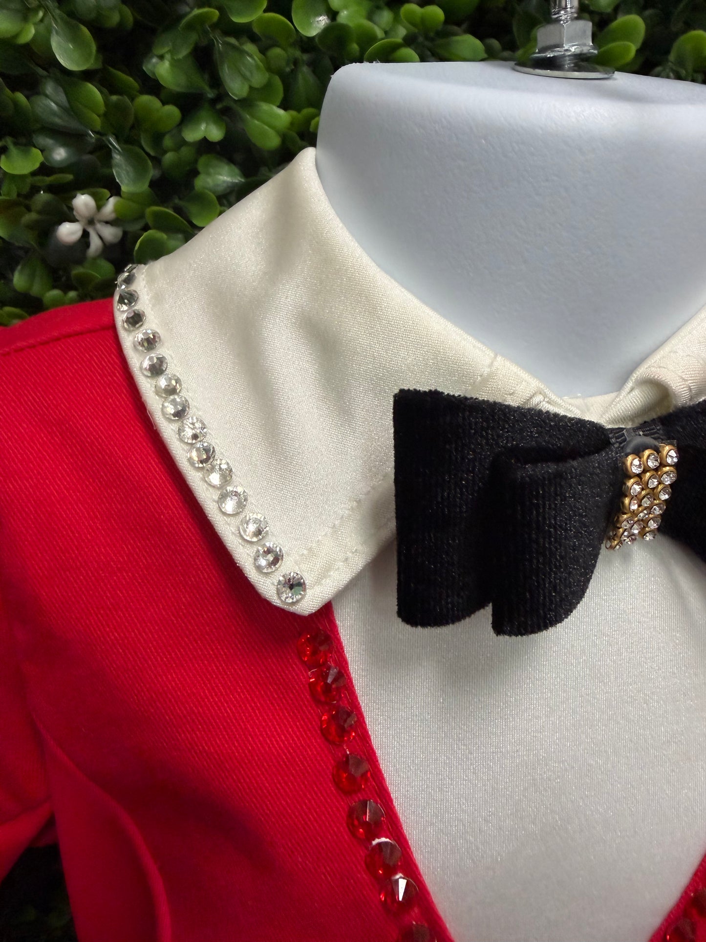 Child Small Red Plaid Collared Costume