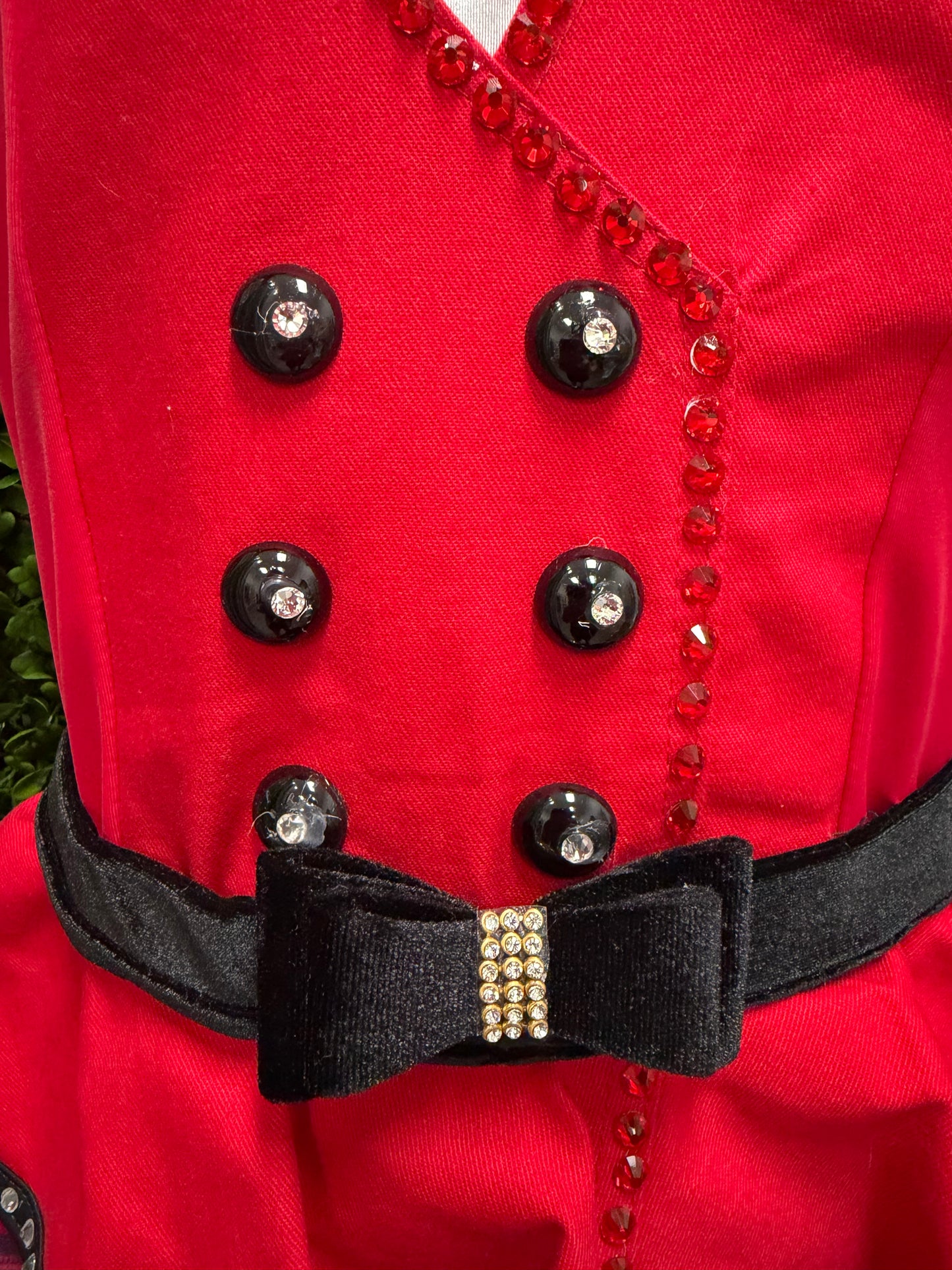 Child Small Red Plaid Collared Costume