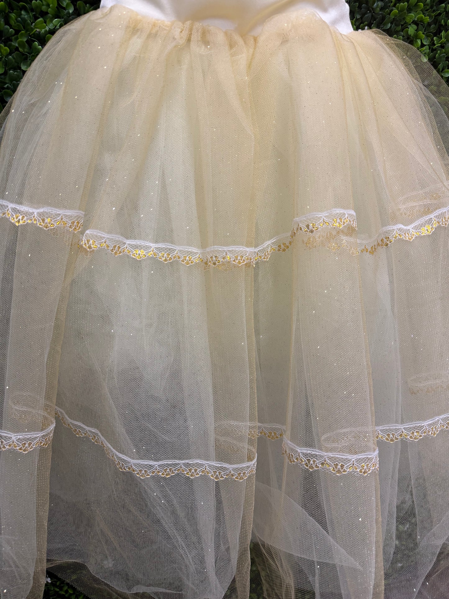 Child Medium Yellow Sequin Ballet Costume