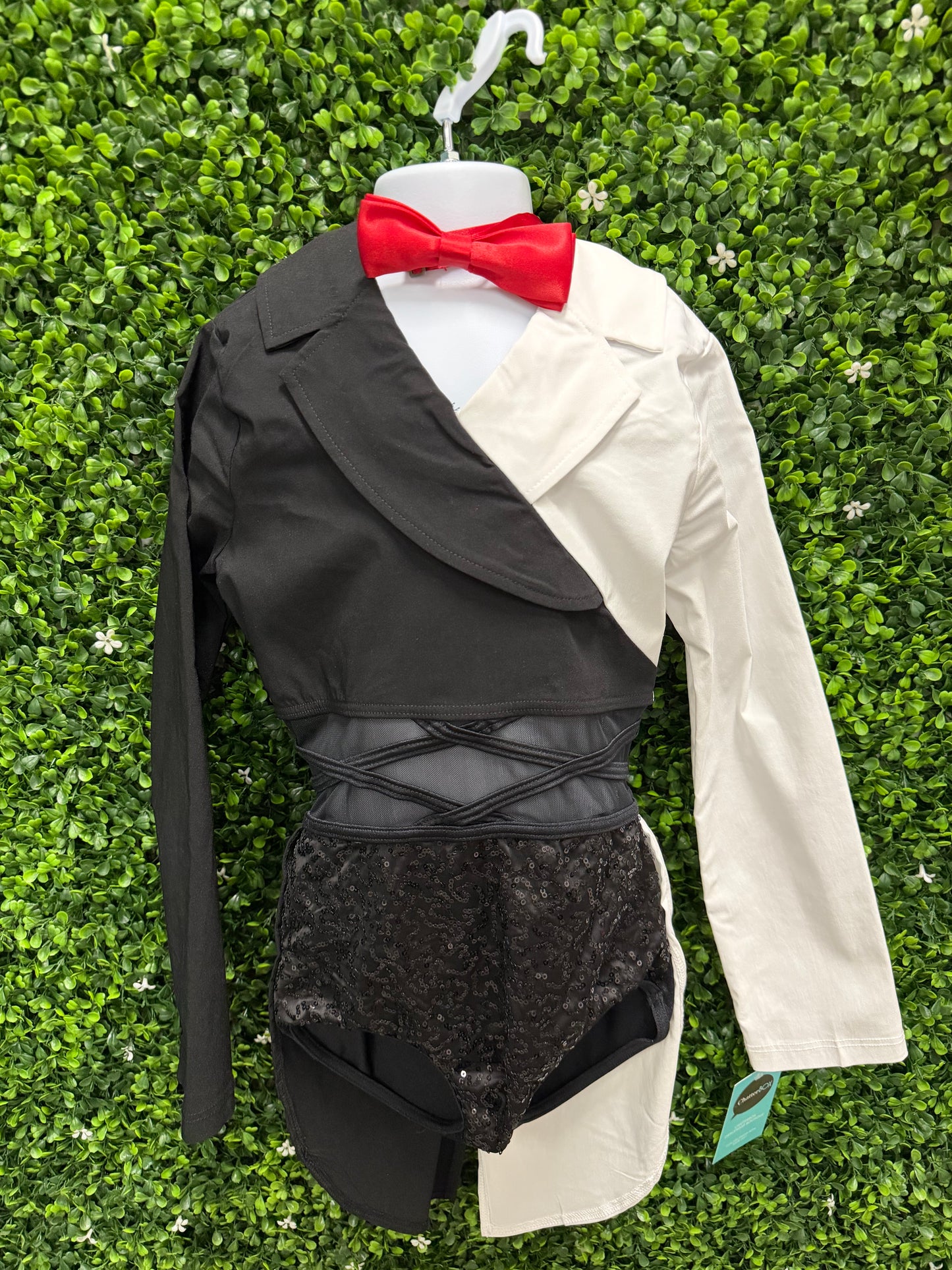 Child Intermediate Black White Tuxedo Costume