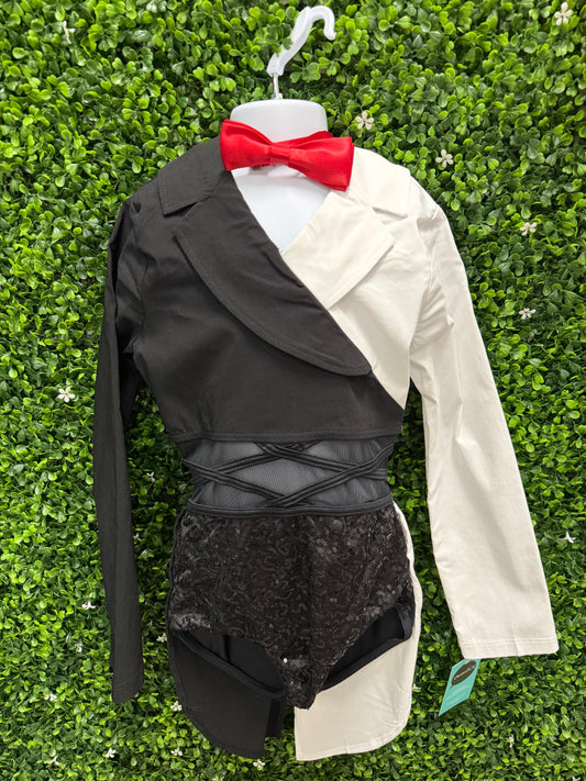 Child Intermediate Black White Tuxedo Costume