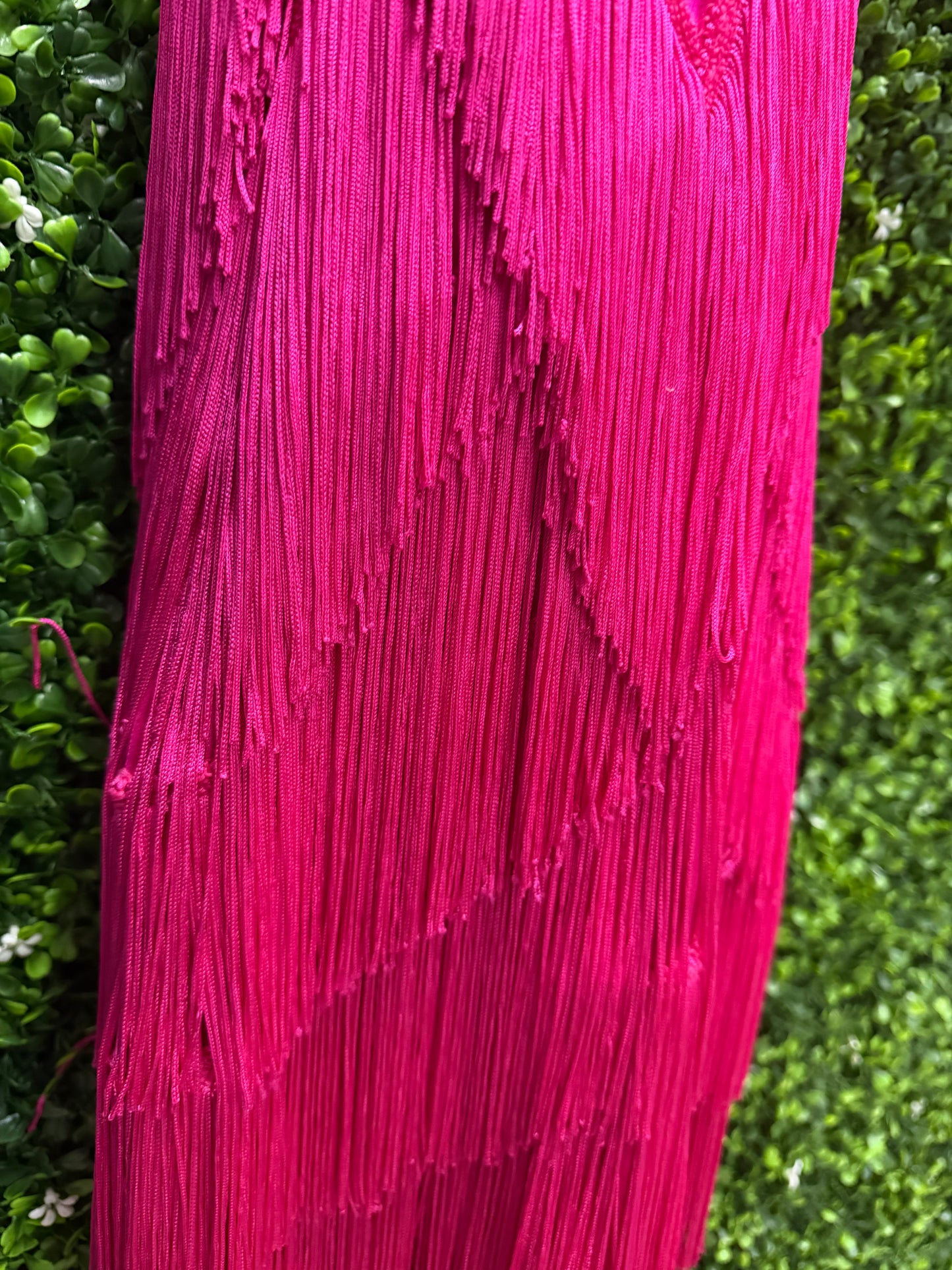 Child Medium Pink Fringe Biketard Costume