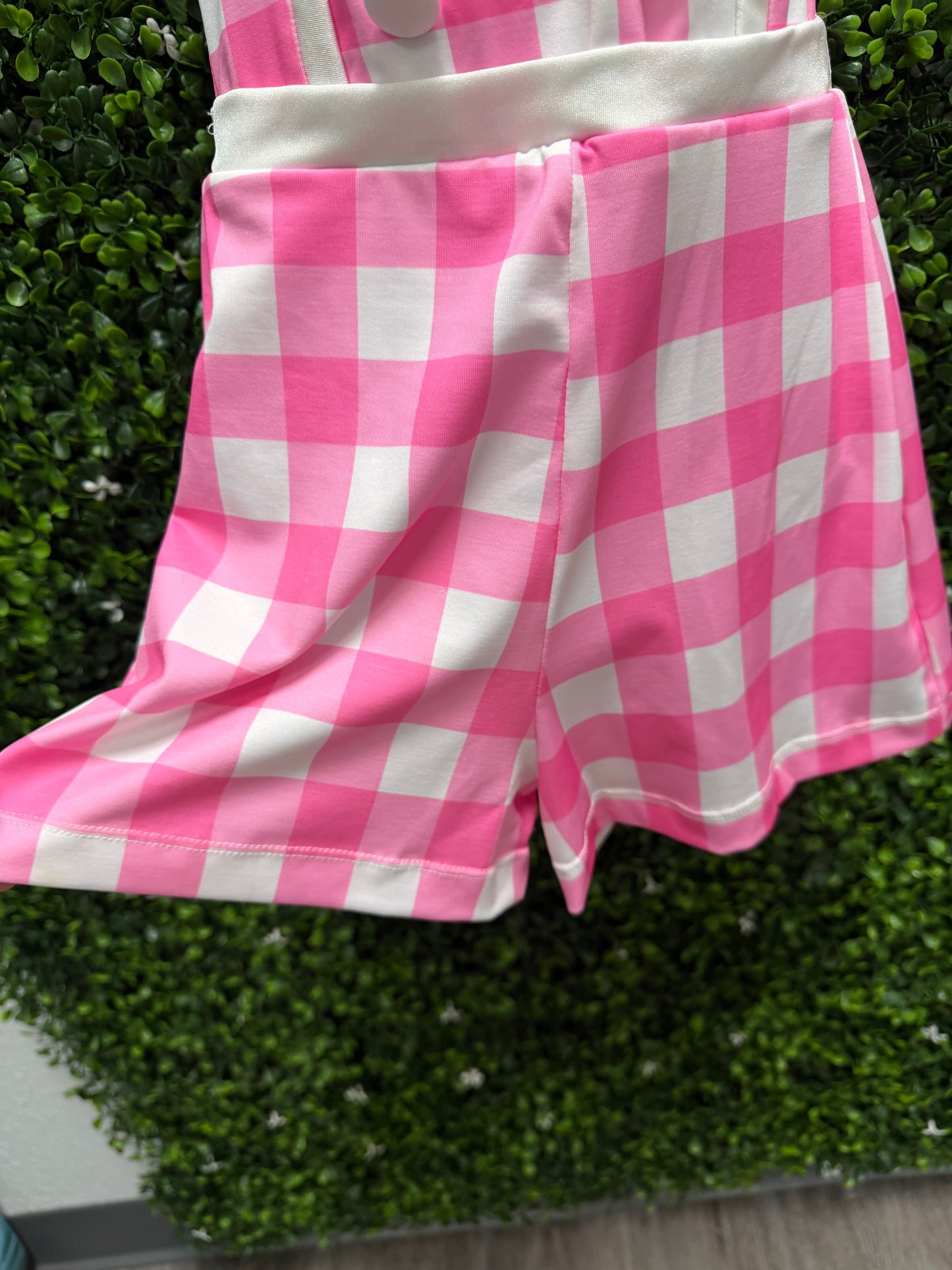 Child Medium Pink White Plaid Jumper Costume