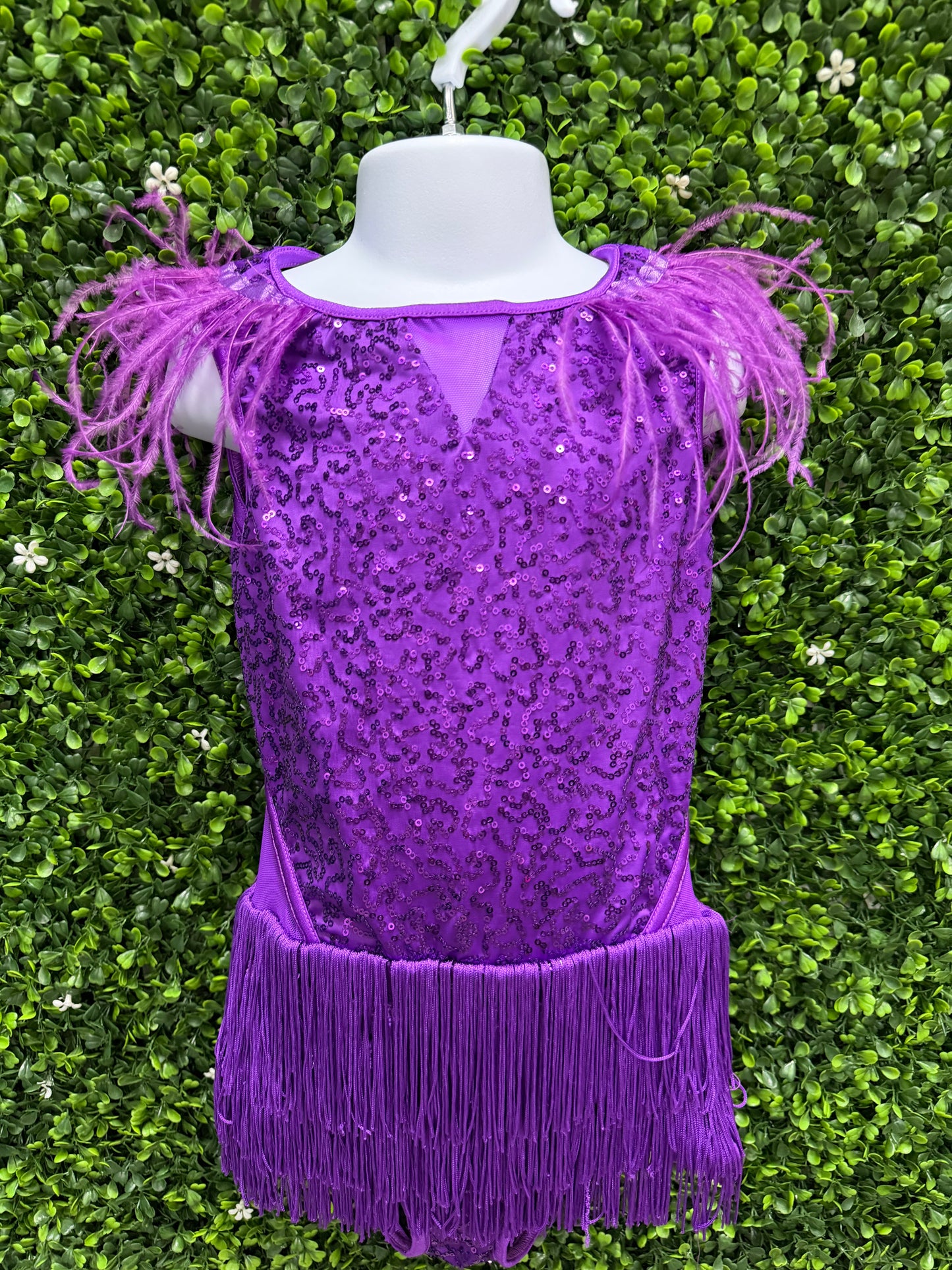 Child Intermediate Purple Fringe Sequin Costume