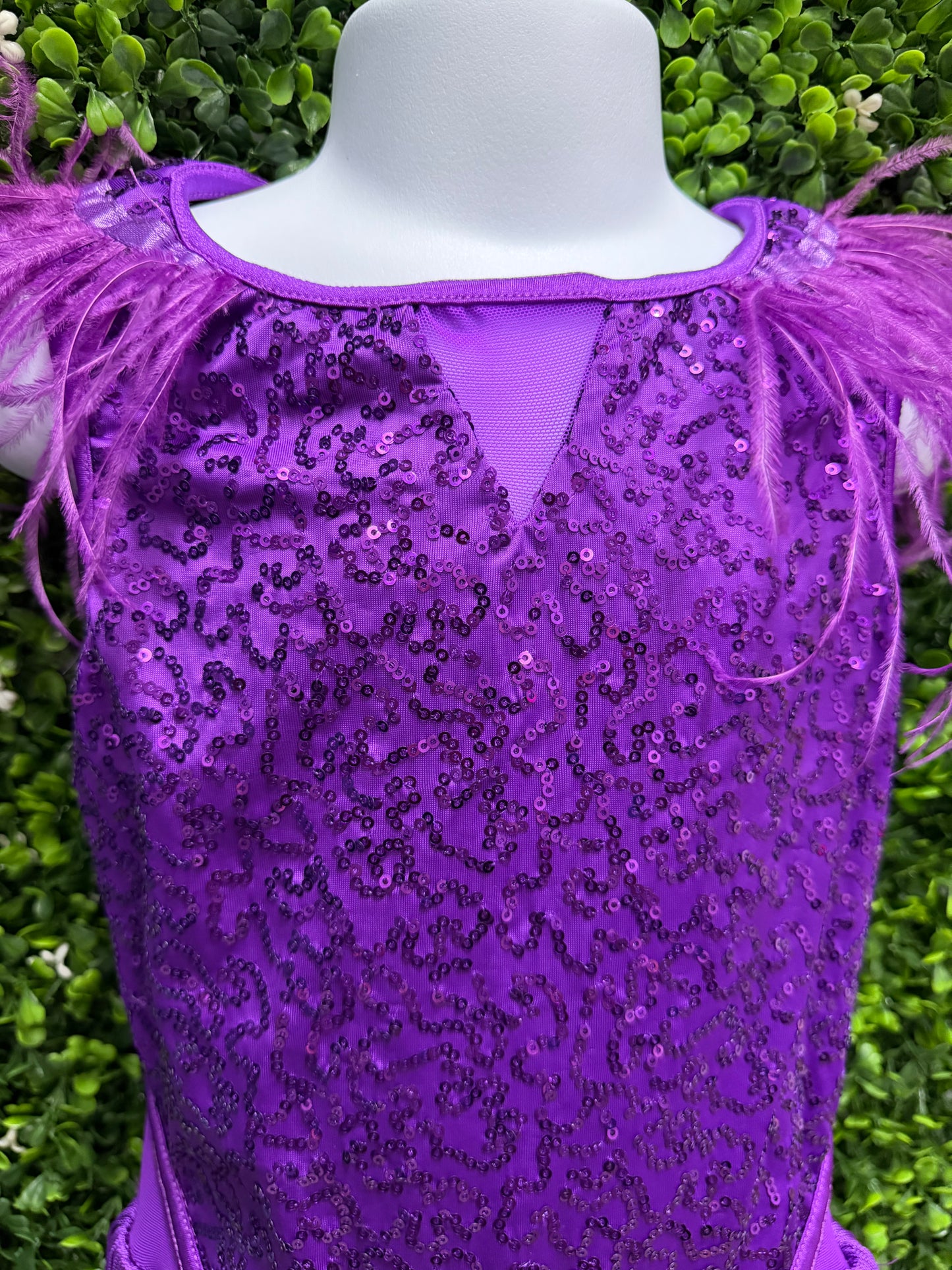 Child Intermediate Purple Fringe Sequin Costume