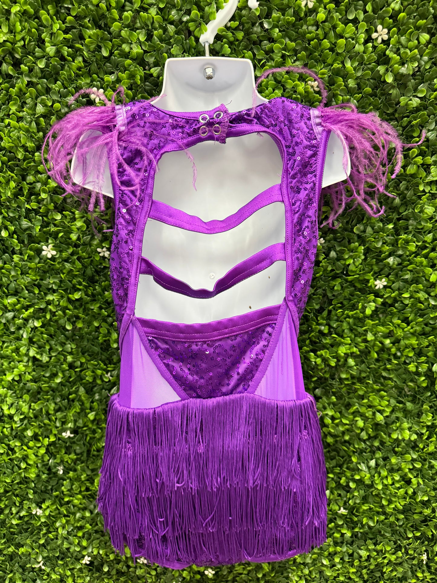Child Intermediate Purple Fringe Sequin Costume