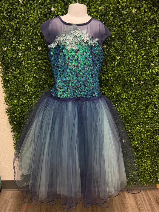 Child Intermediate Blue Navy Ballet Costume