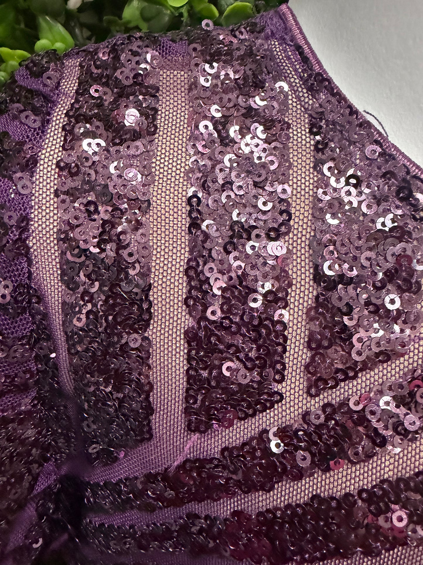 Child Medium Purple Sequin Leotard Costume