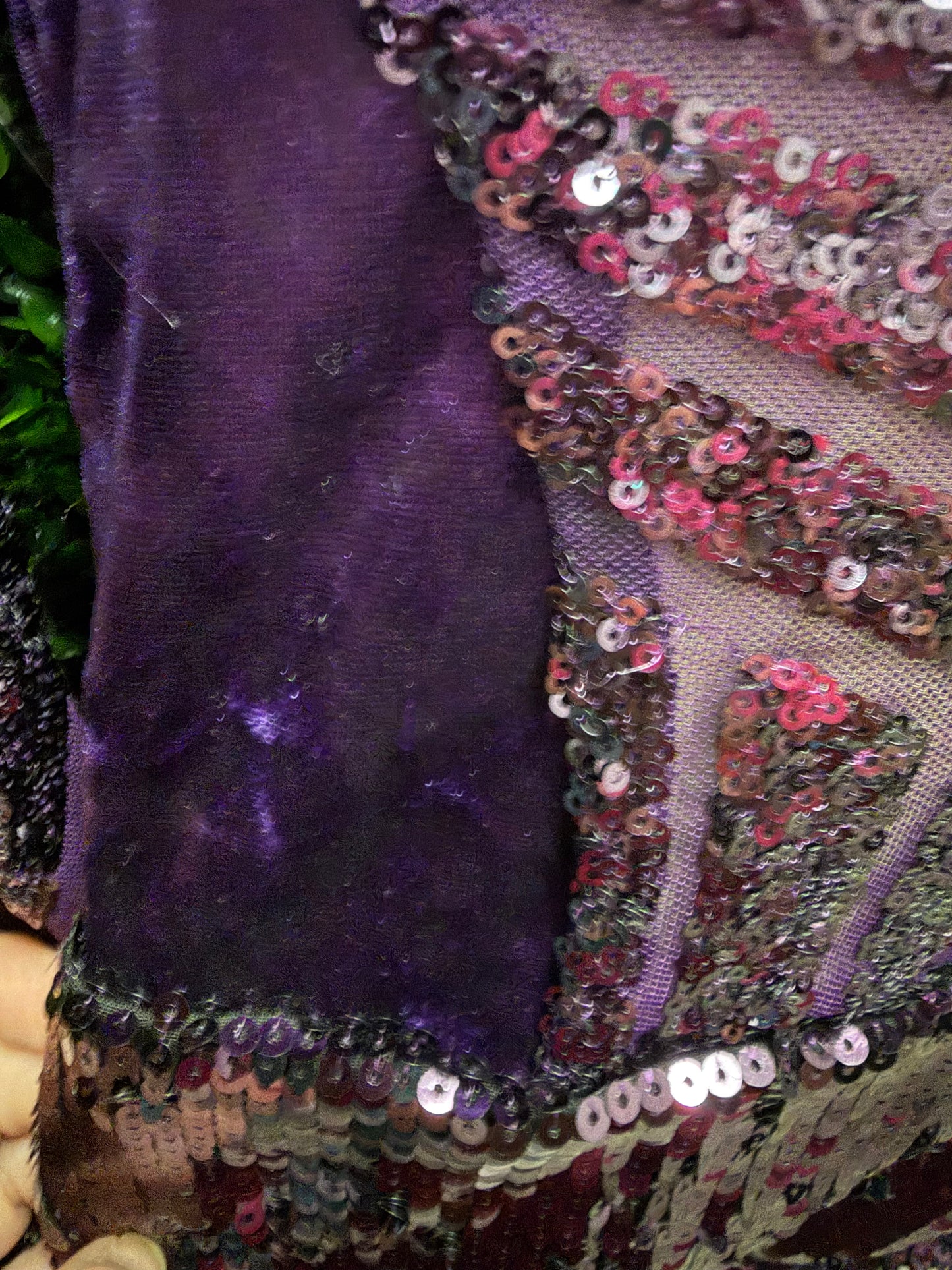 Child Medium Purple Sequin Leotard Costume